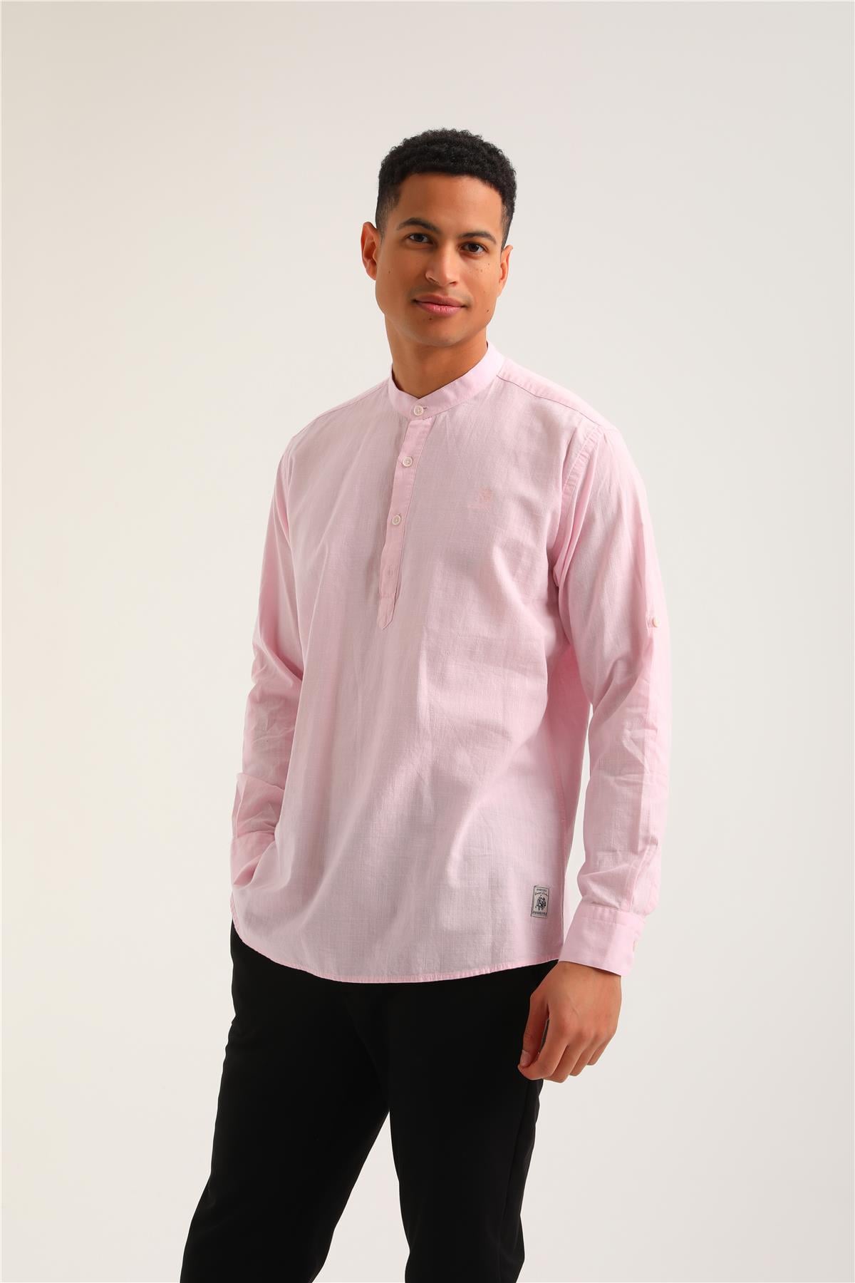 Gömlek Pembe Regular Custom Gömlek 24SSM30004