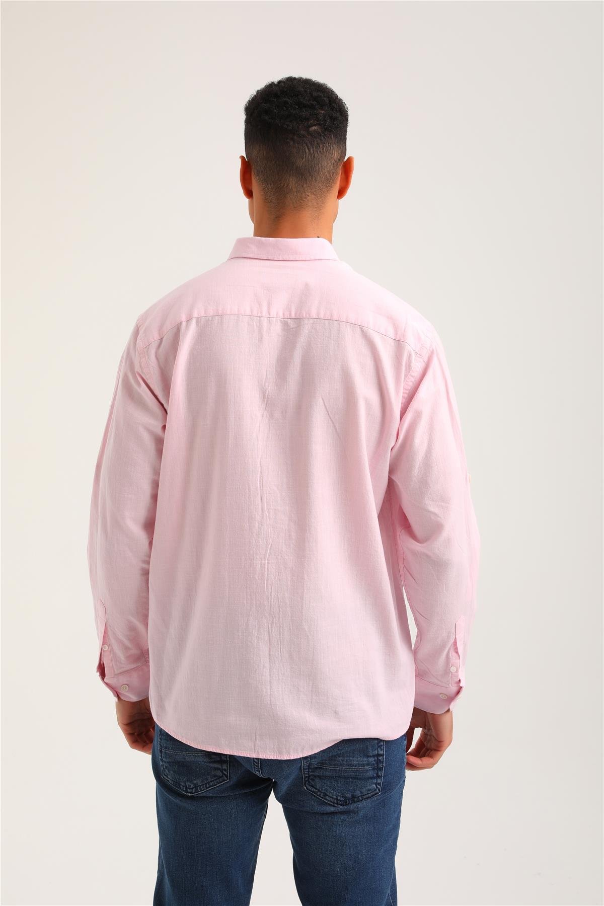 Gömlek Pembe Regular Custom Gömlek 24SSM30002