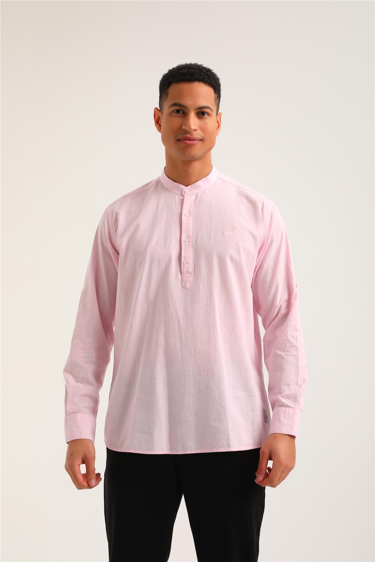 Gömlek Pembe Regular Custom Gömlek 24SSM30004