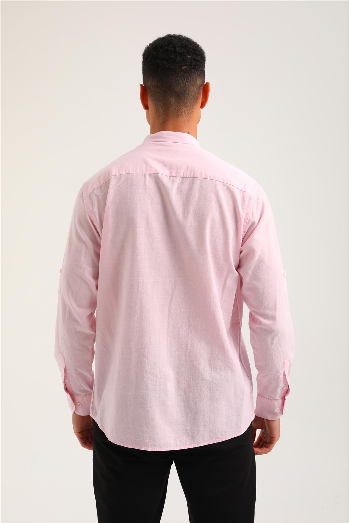 Gömlek Pembe Regular Custom Gömlek 24SSM30004