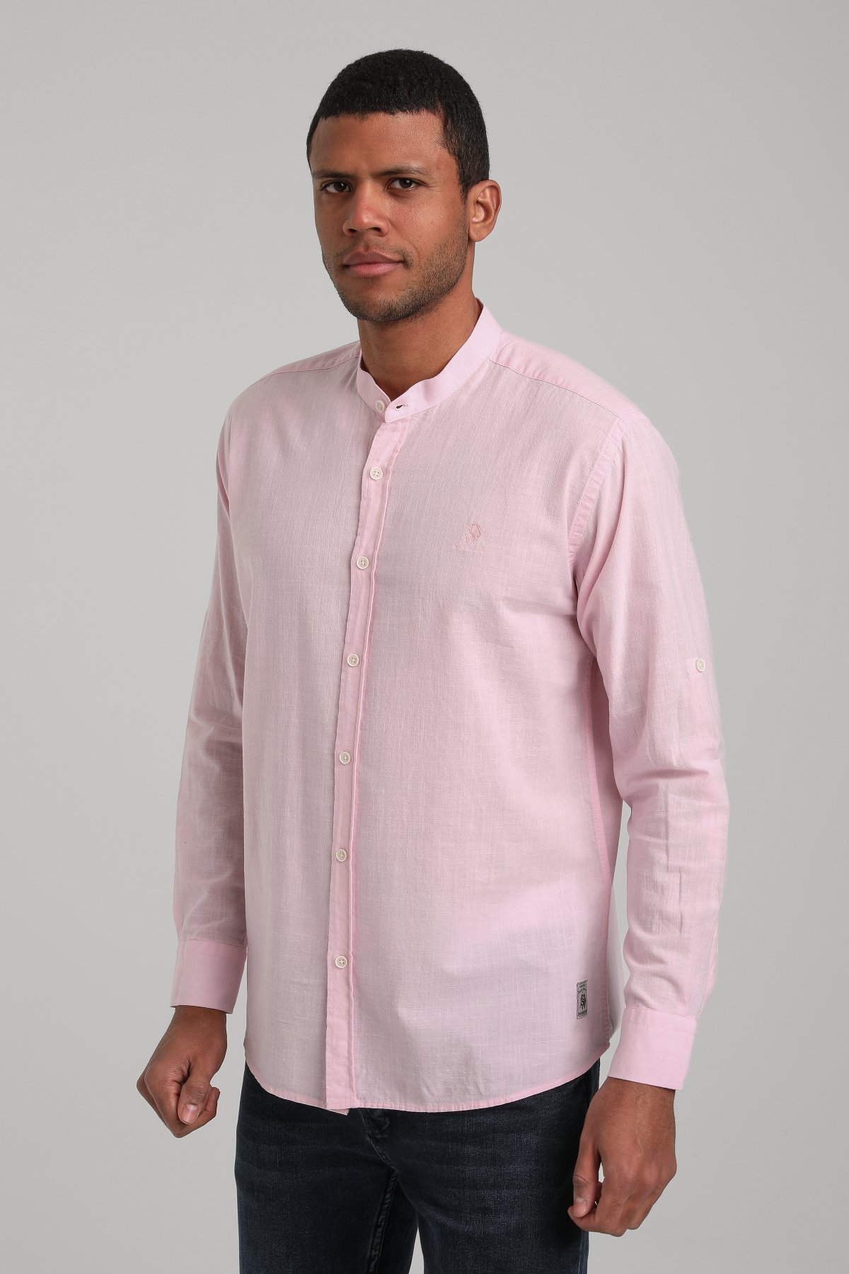 Gömlek Pembe Regular Custom Gömlek 24SSM30001