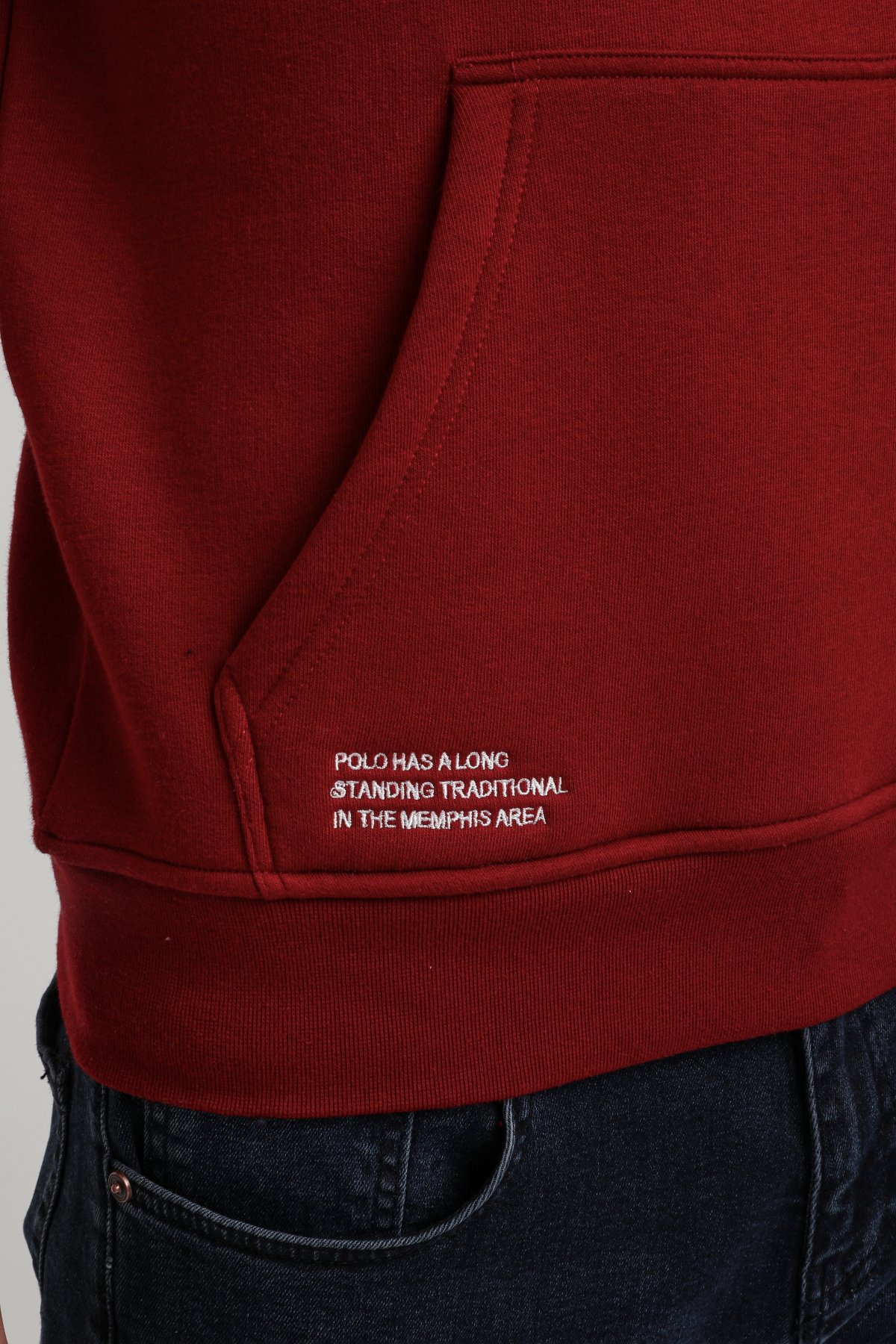 Kapüşonlu Bordo Slim Fit Hoodie 23FWM64046