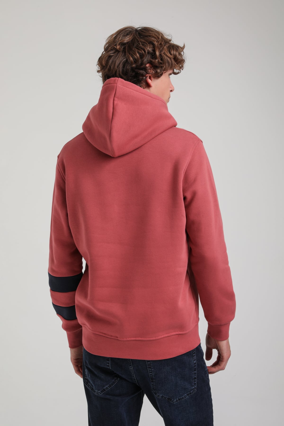 Kapüşonlu Kestane Slim Fit Hoodie 23FWM64054