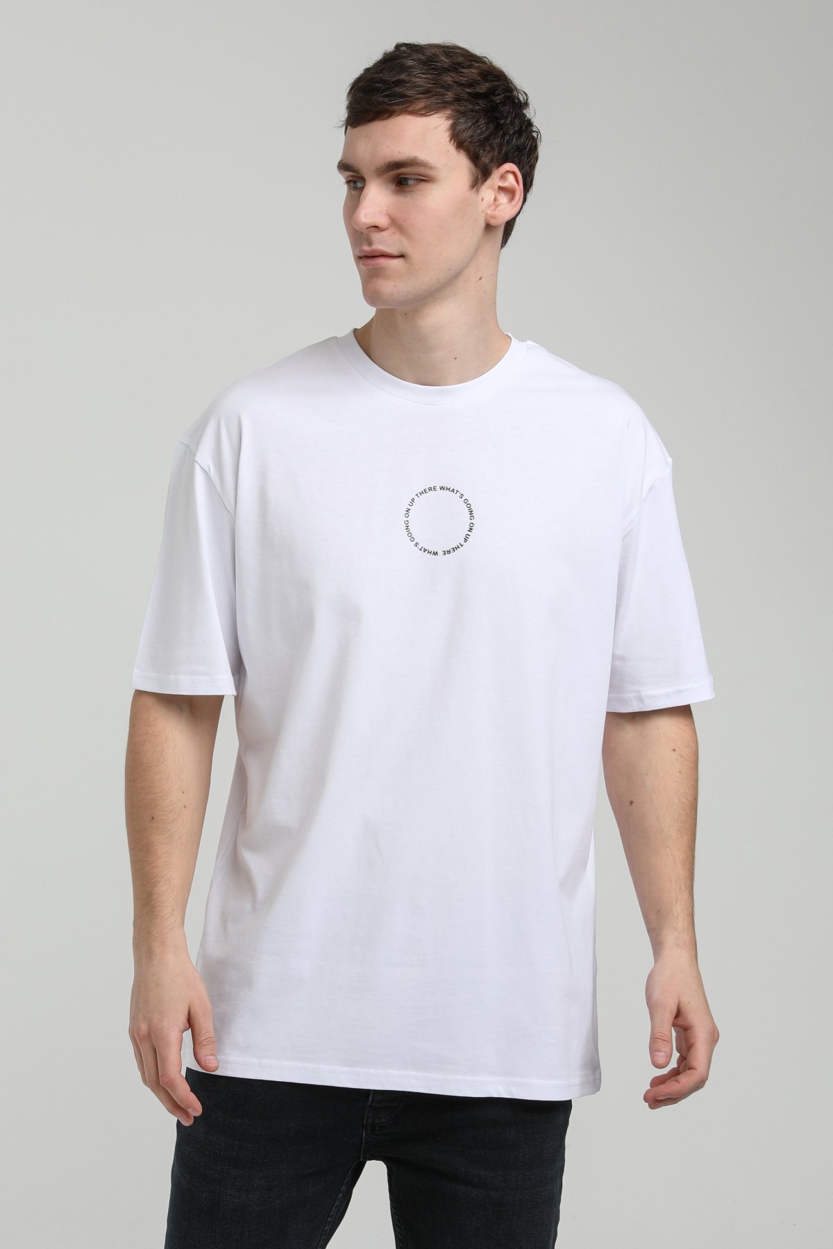New World Polo Bisiklet Yaka Beyaz Slim Fit Tişört 23SSM20333