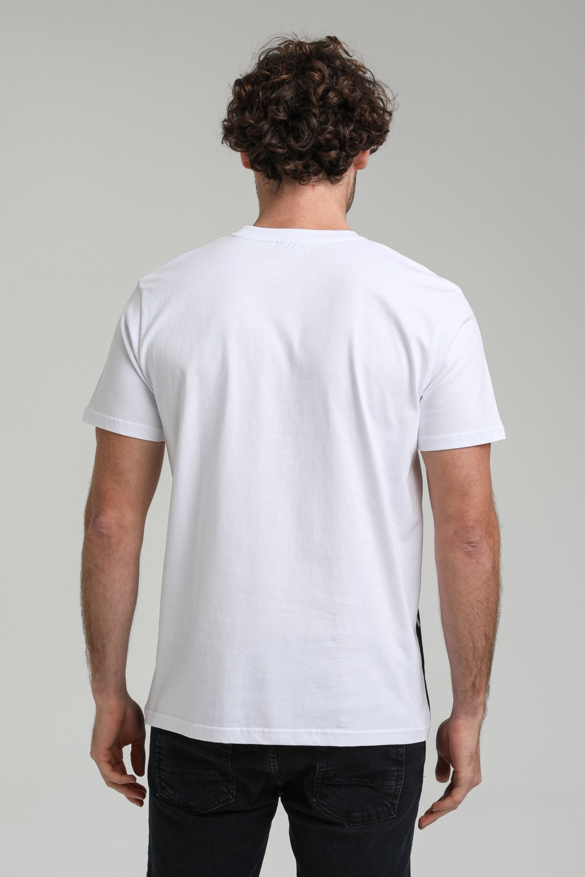 New World Polo Bisiklet Yaka Beyaz Slim Fit Tişört 23SSM20310