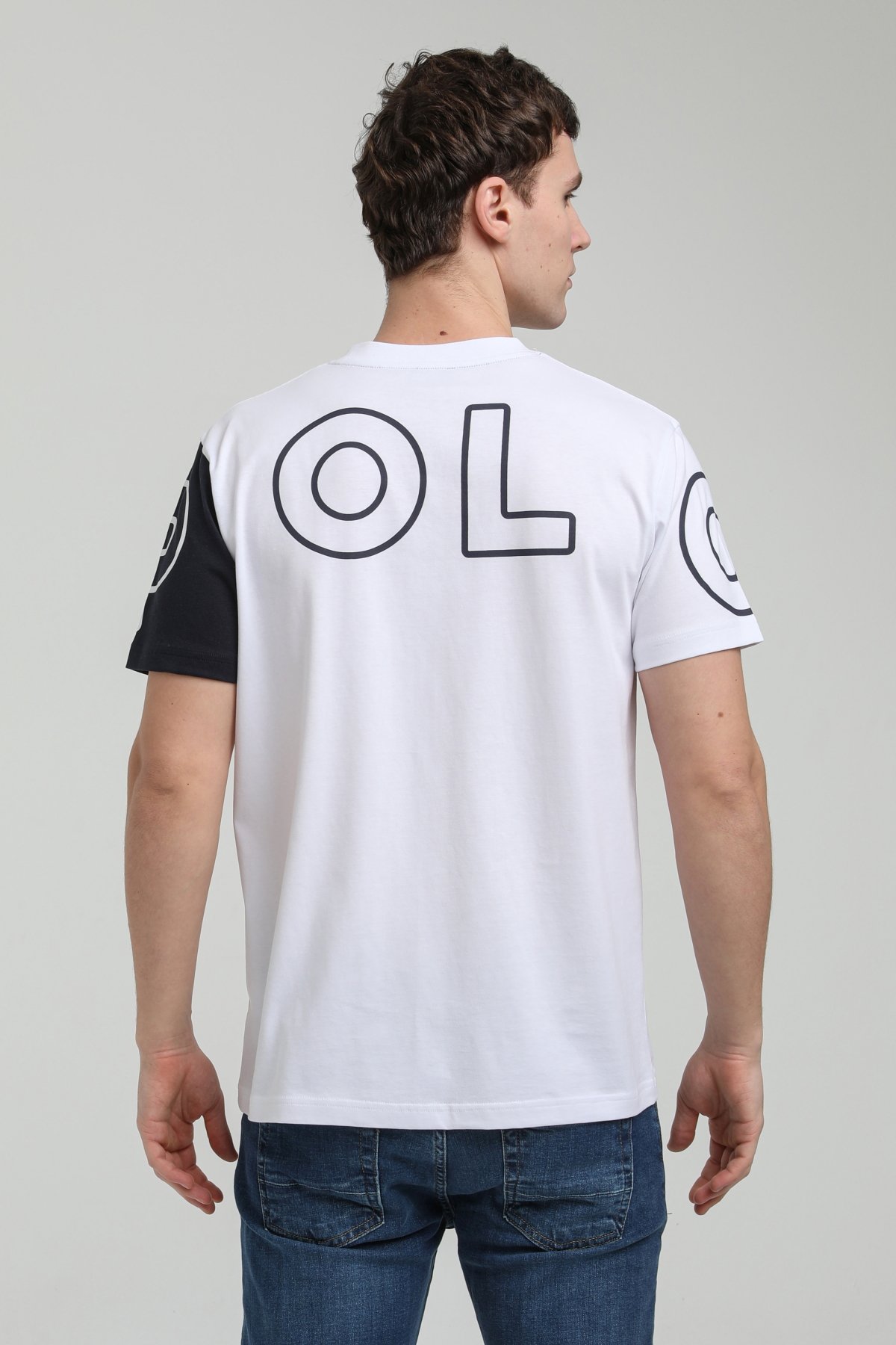 New World Polo Bisiklet Yaka Beyaz Slim Fit Tişört 23SSM20326