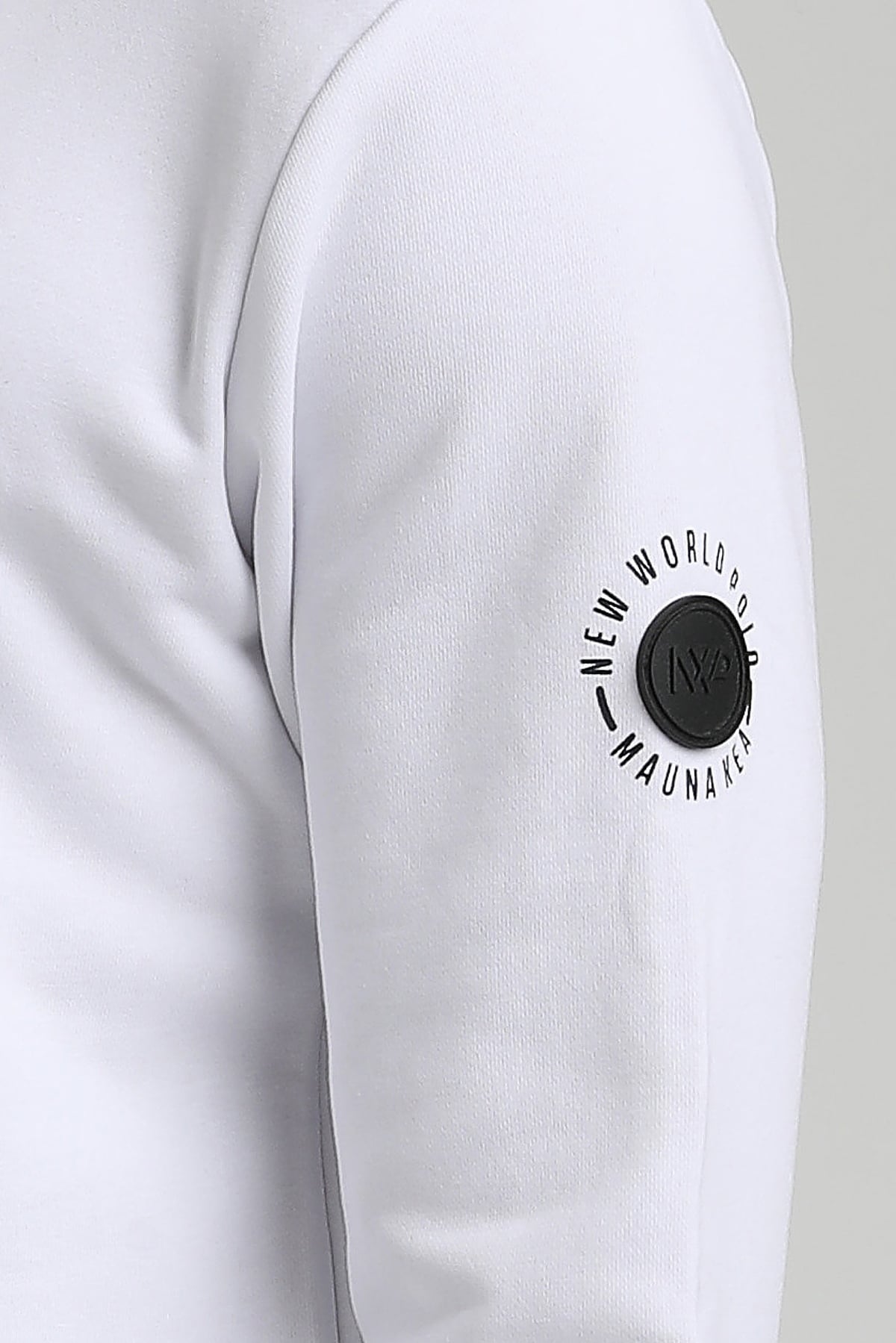 New World Polo Bisiklet Yaka Beyaz Slim Fit Sweatshirt 22FWM60120