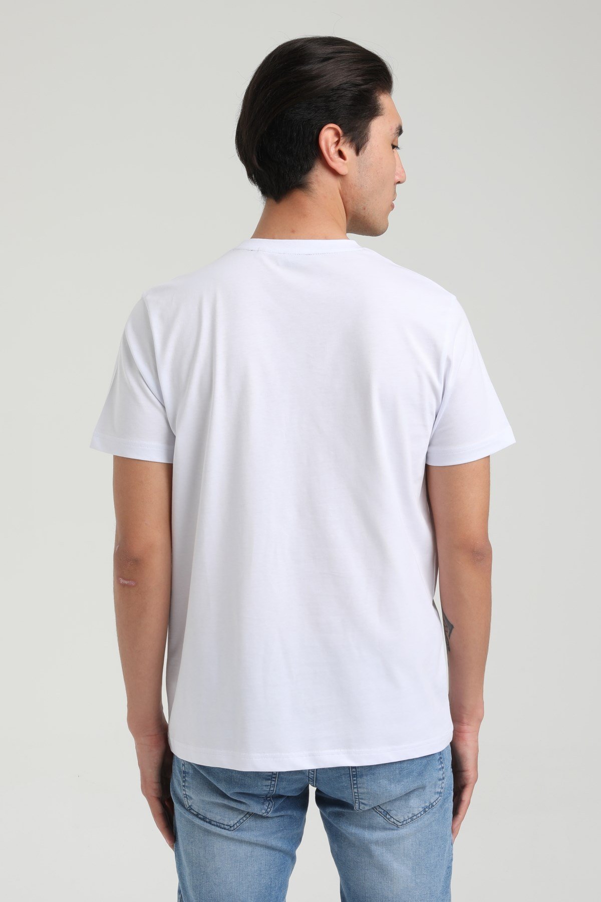 New World Polo Bisiklet Yaka Beyaz Slim Fit Tişört 22.01.T4.005