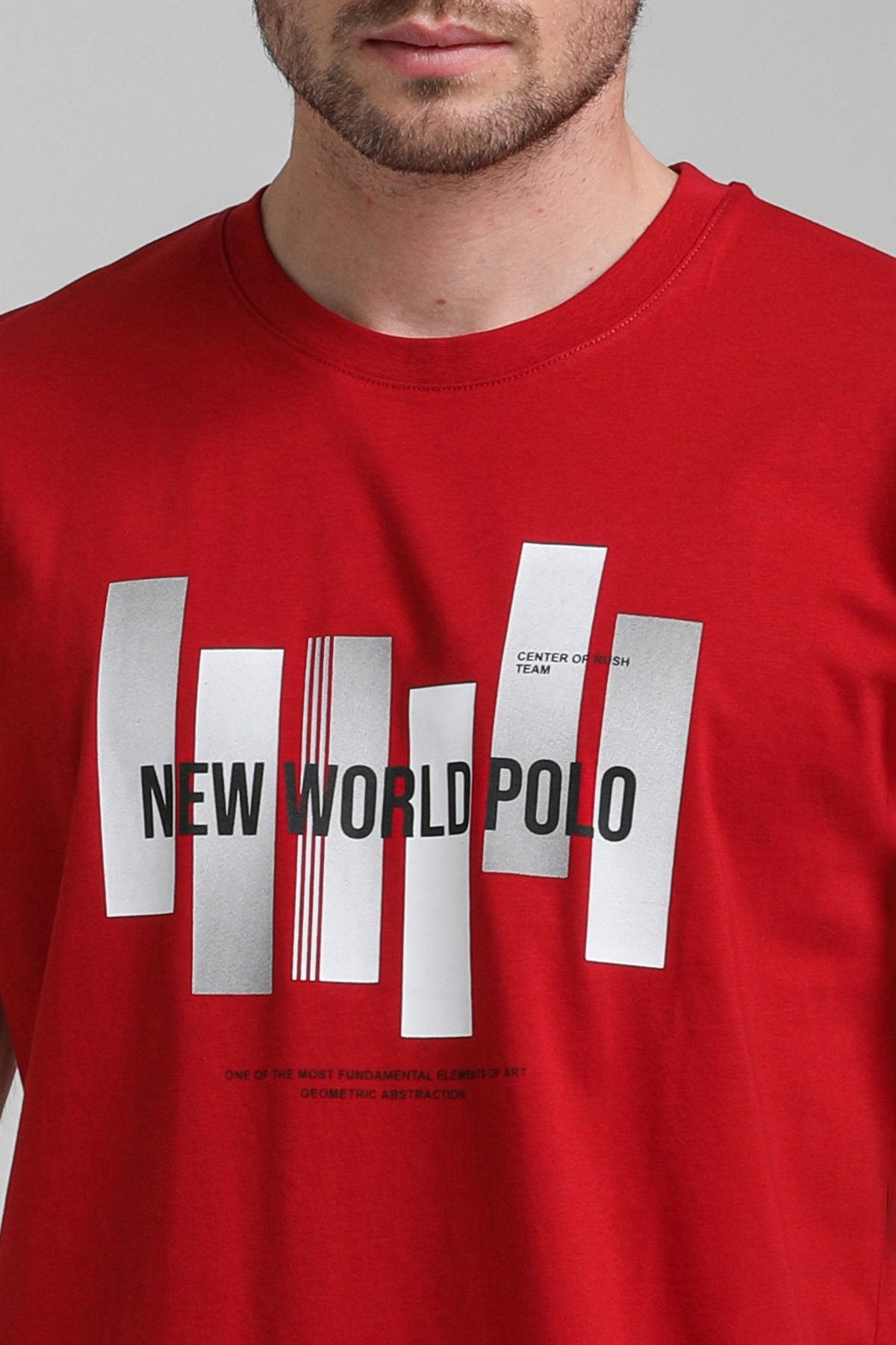 New World Polo Bisiklet Yaka Bordo Regular Custom Tişört 23SSM20307