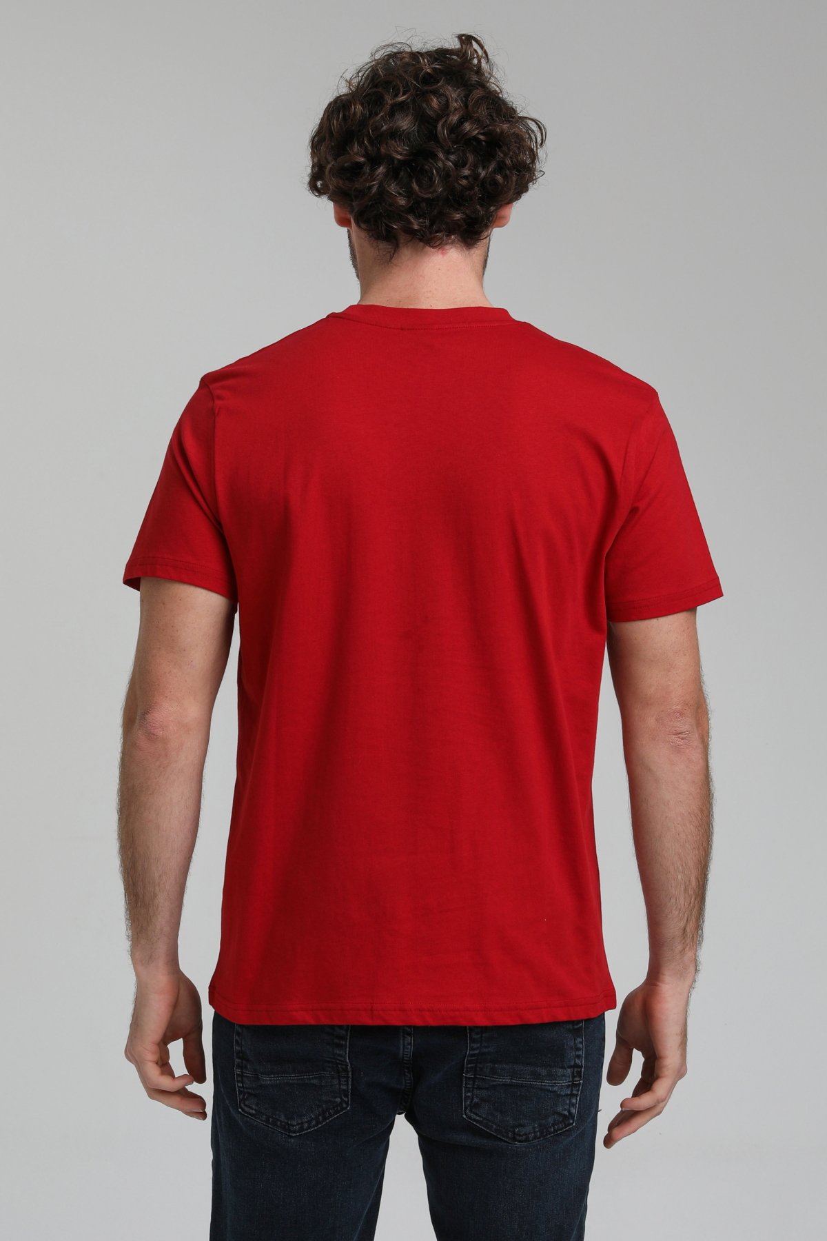 New World Polo Bisiklet Yaka Bordo Slim Fit Tişört 23SSM20288