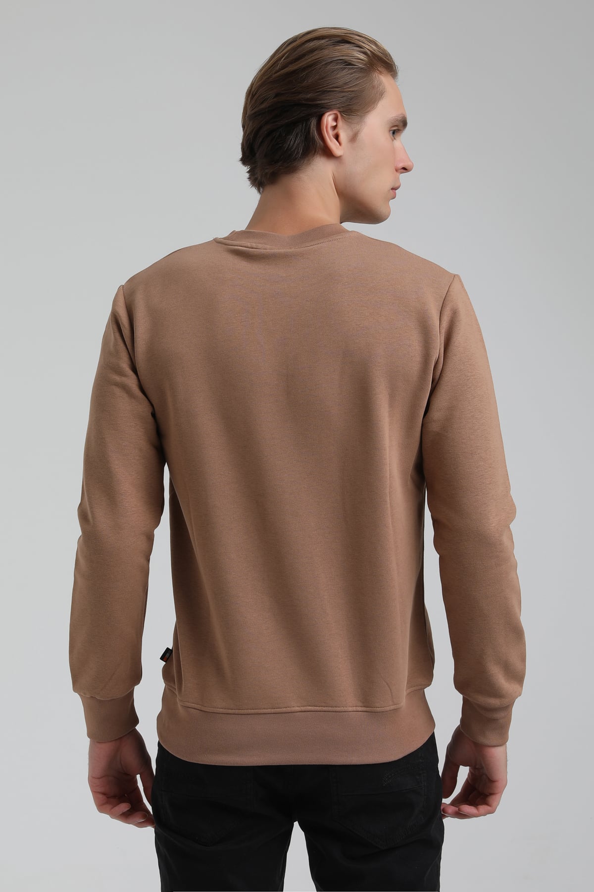 New World Polo Bisiklet Yaka Camel Regular Sweatshirt 22FWM60115