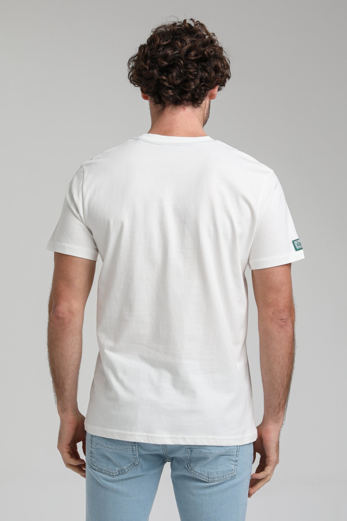 New World Polo Bisiklet Yaka Ekru Regular Custom Tişört 23SSM20286