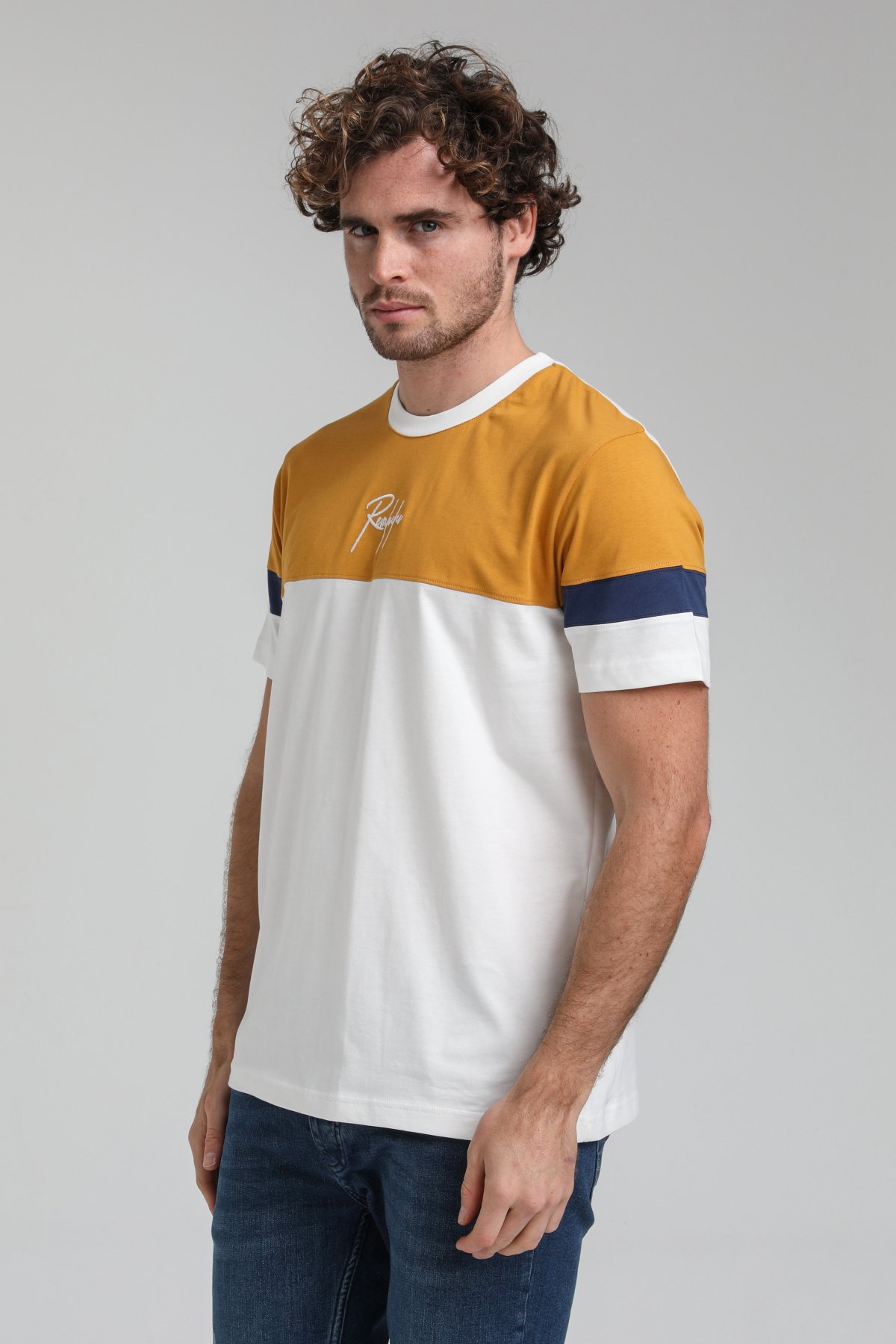 New World Polo Bisiklet Yaka Ekru Slim Fit Tişört 23SSM20322