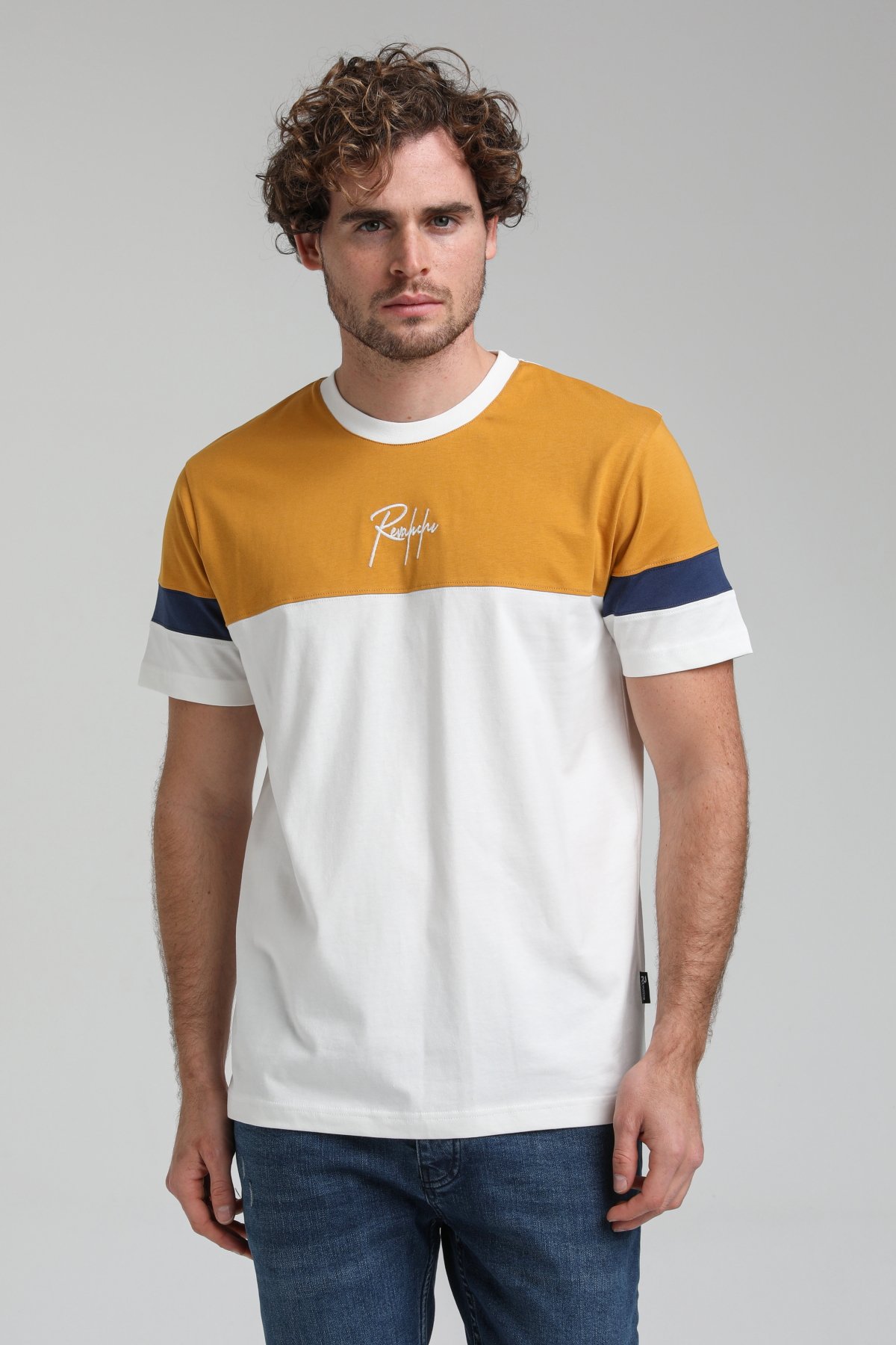 New World Polo Bisiklet Yaka Ekru Slim Fit Tişört 23SSM20322