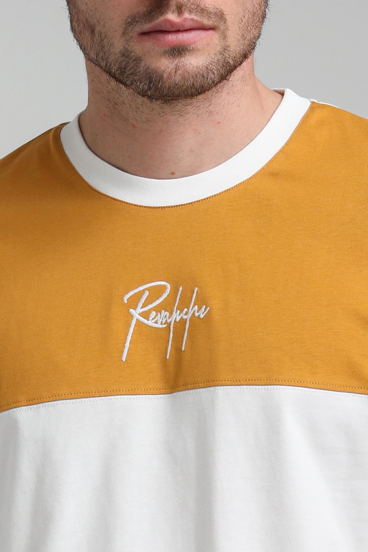 New World Polo Bisiklet Yaka Ekru Slim Fit Tişört 23SSM20322