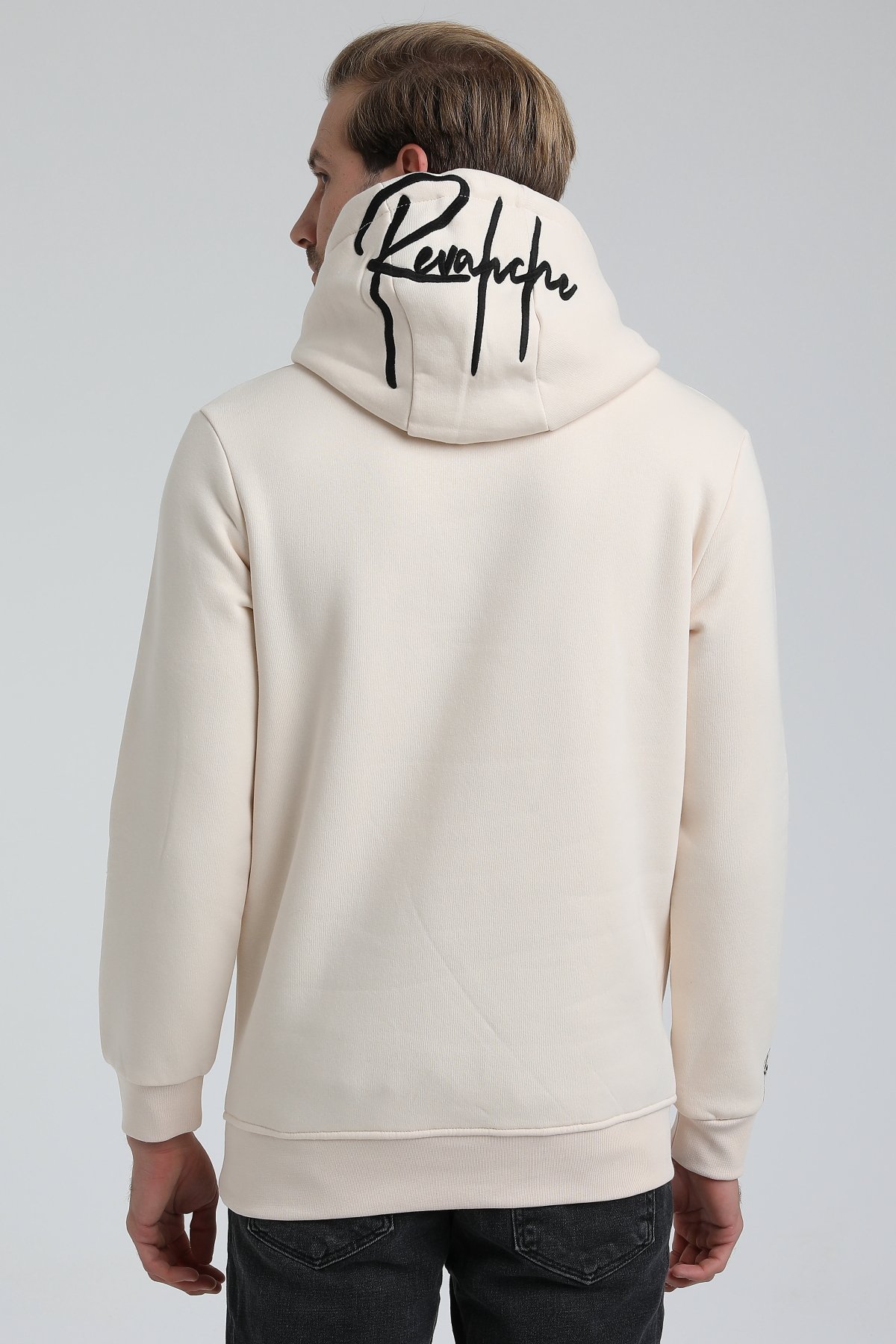 New World Polo Bisiklet Yaka Ekru Slim Fit Sweatshirt 22FWM64034