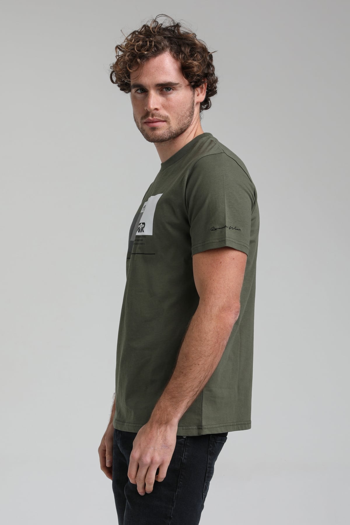 New World Polo Bisiklet Yaka Haki Regular Custom Tişört 23SSM20294