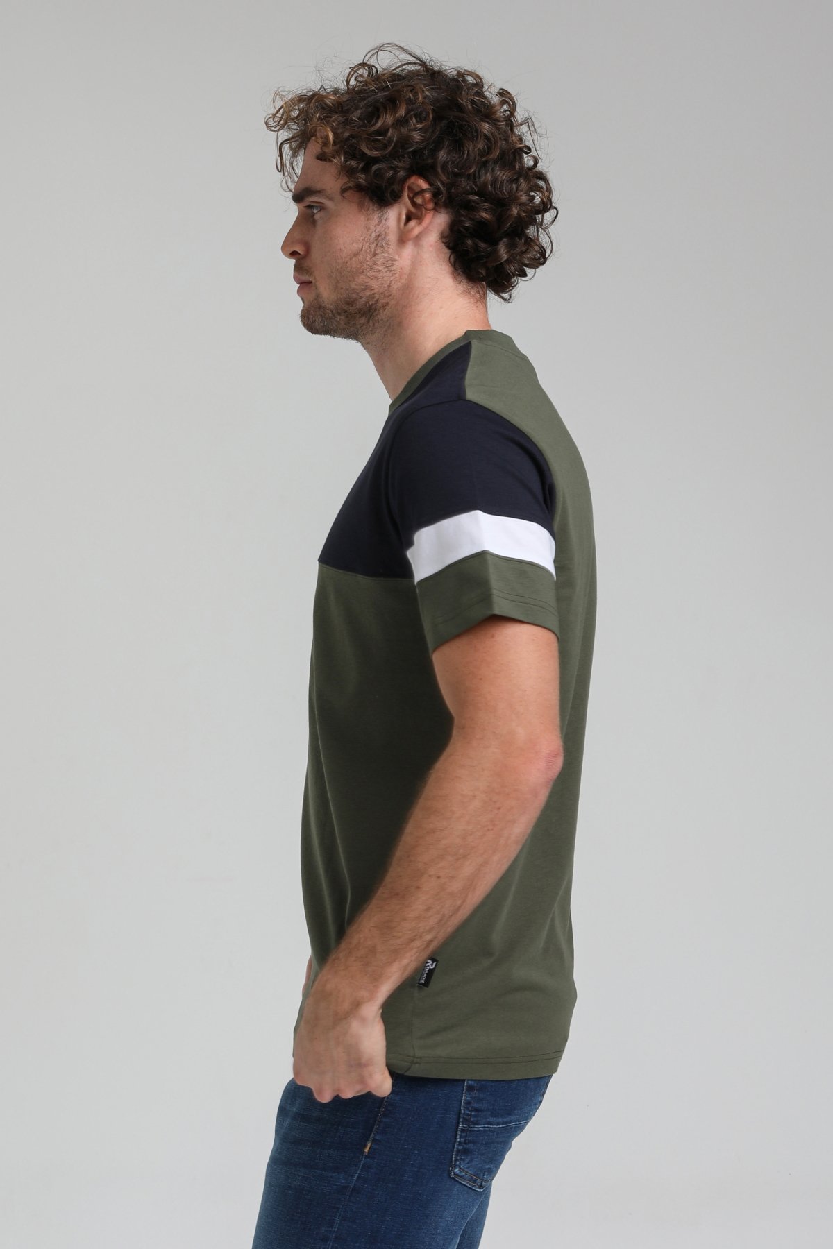New World Polo Bisiklet Yaka Haki Slim Fit Tişört 23SSM20322