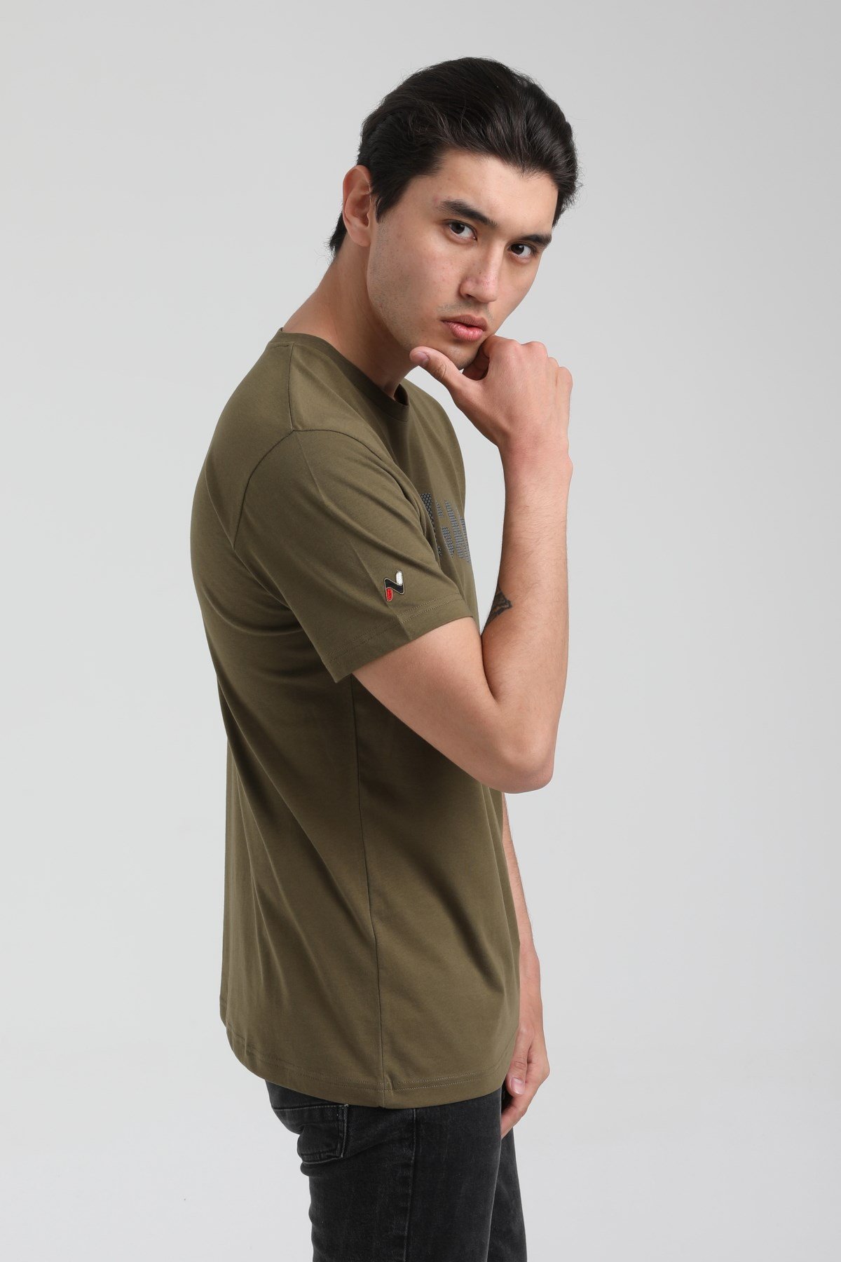 New World Polo Bisiklet Yaka Haki Slim Fit Tişört 22.01.T4.004