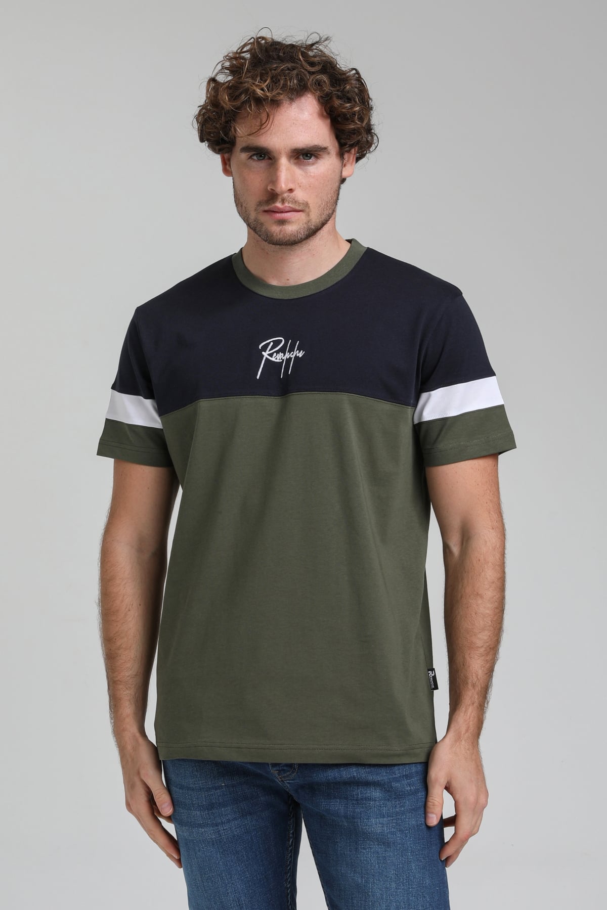 New World Polo Bisiklet Yaka Haki Slim Fit Tişört 23SSM20322