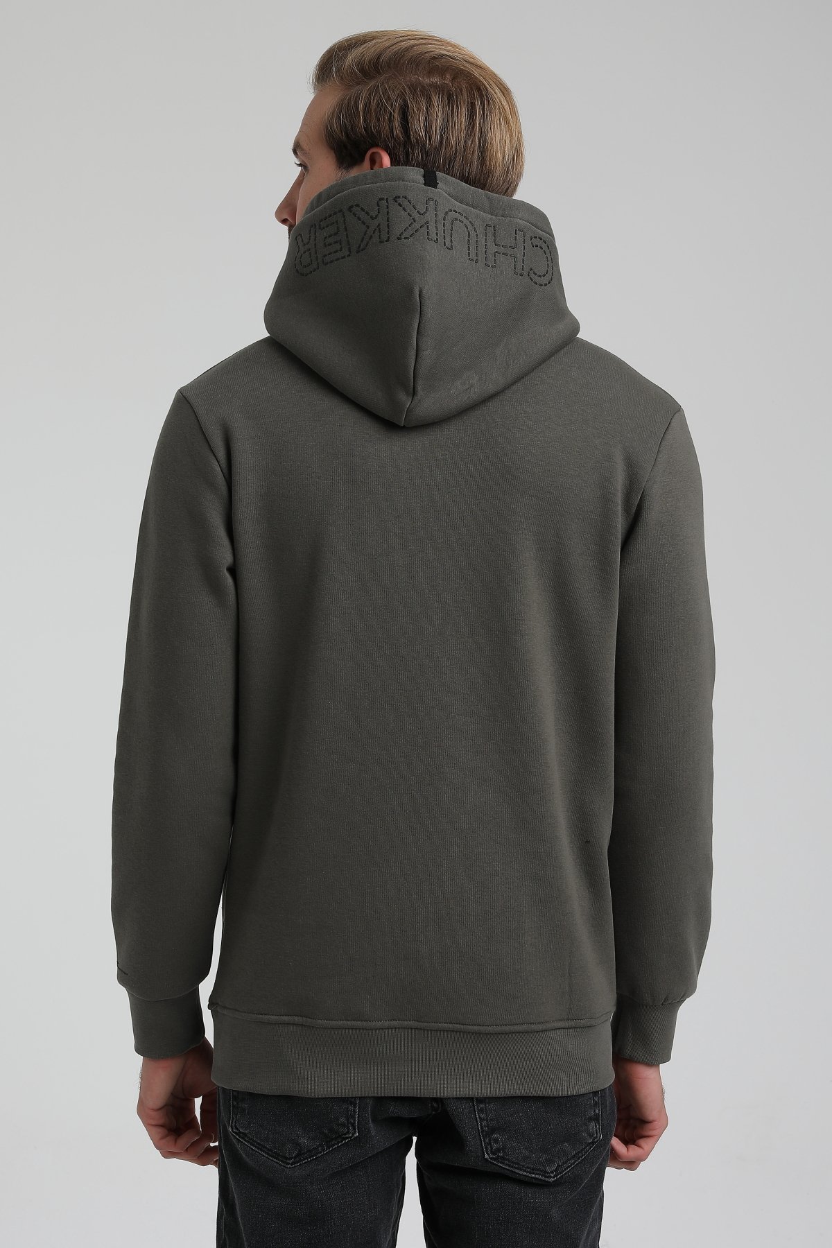 New World Polo Bisiklet Yaka Haki Slim Fit Sweatshirt 22FWM64030