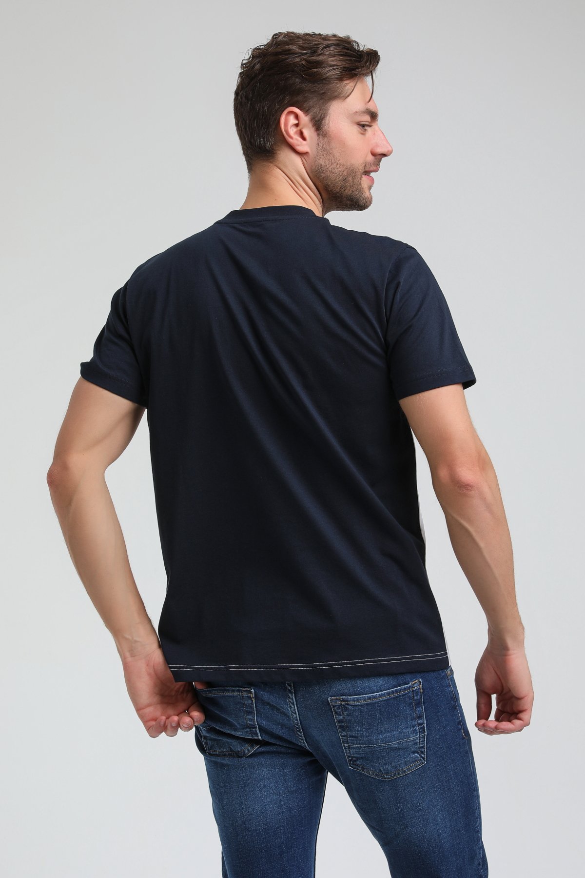 New World Polo Bisiklet Yaka Hardal Slim Fit Tişört 23SSM20319