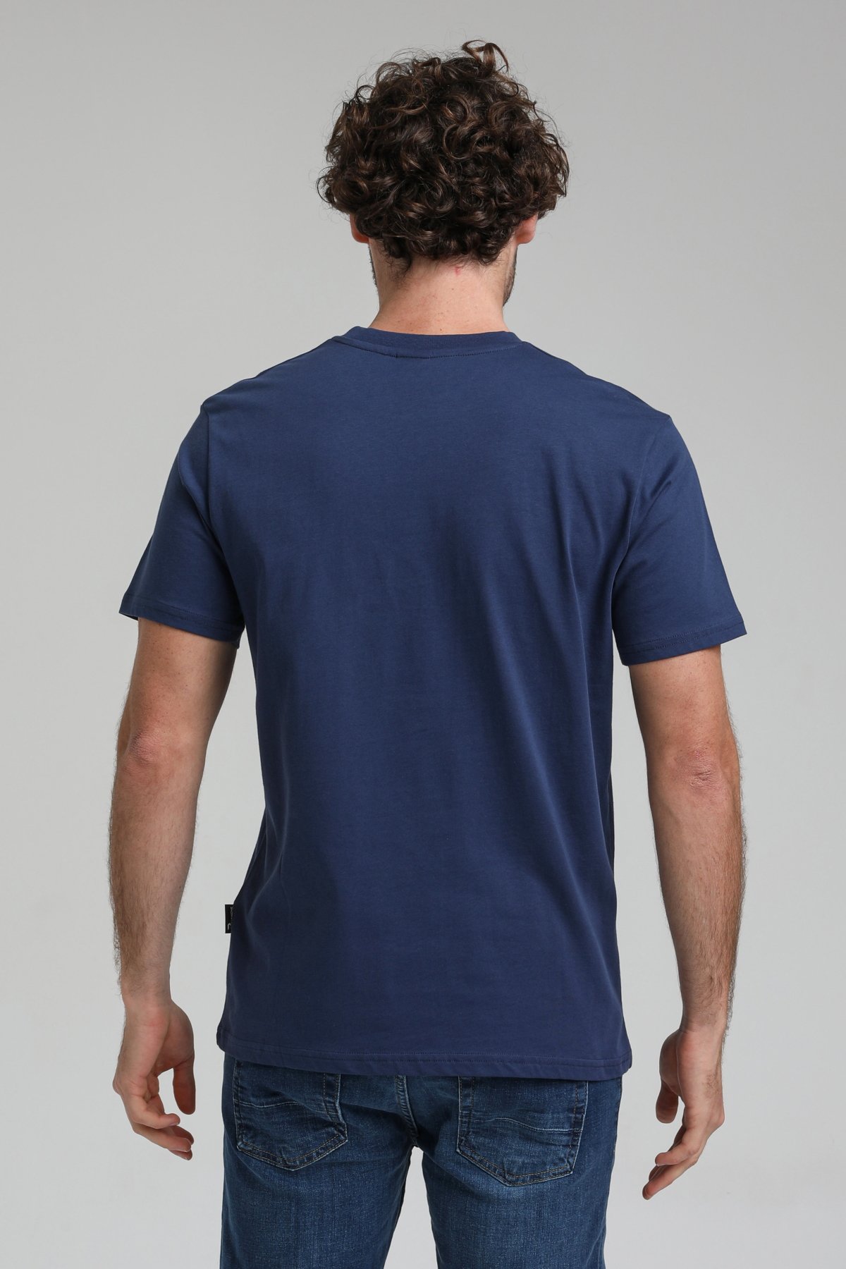 New World Polo Bisiklet Yaka İndigo Slim Fit Tişört 23SSM20288