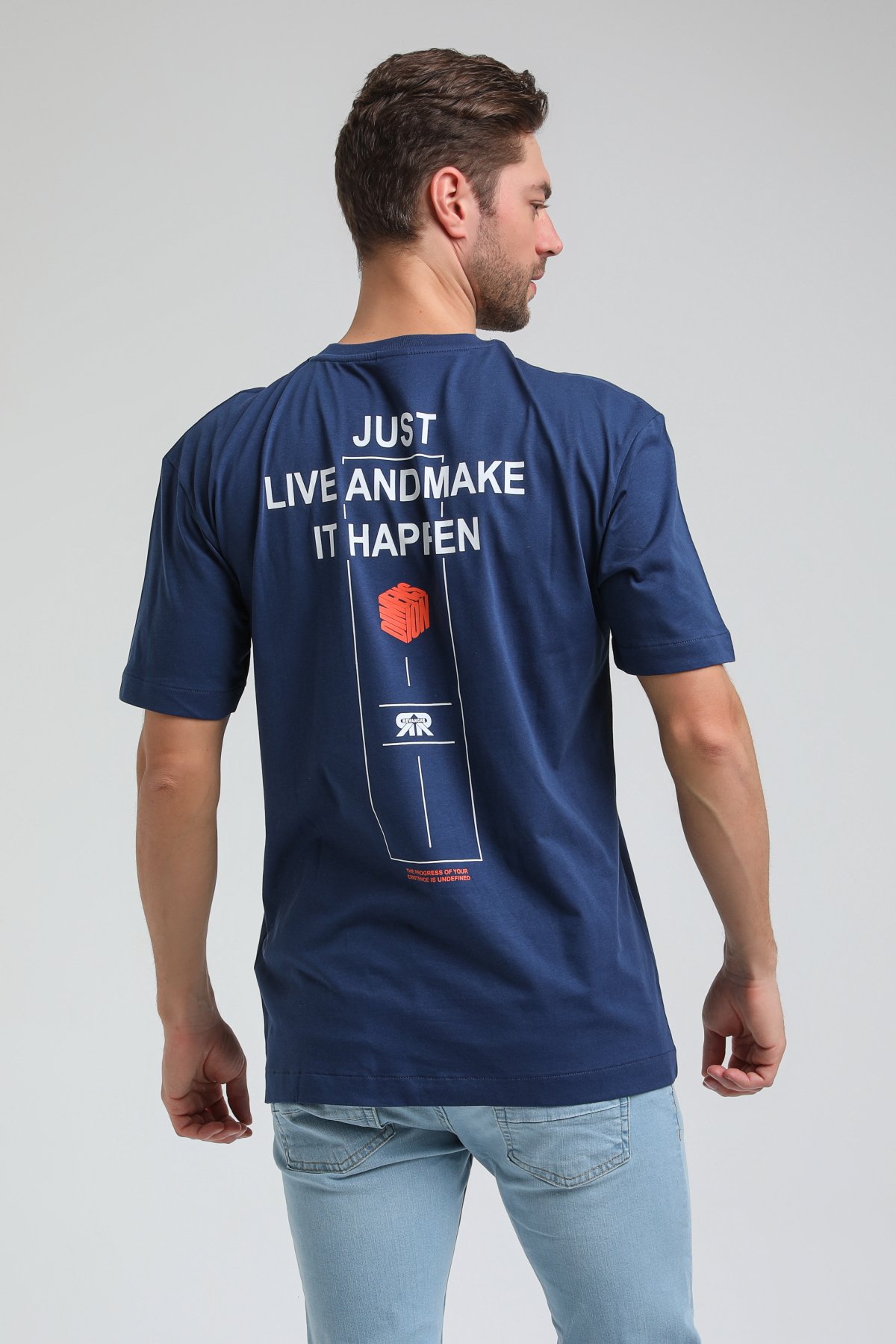 New World Polo Bisiklet Yaka İndigo Slim Fit Tişört 23SSM20335