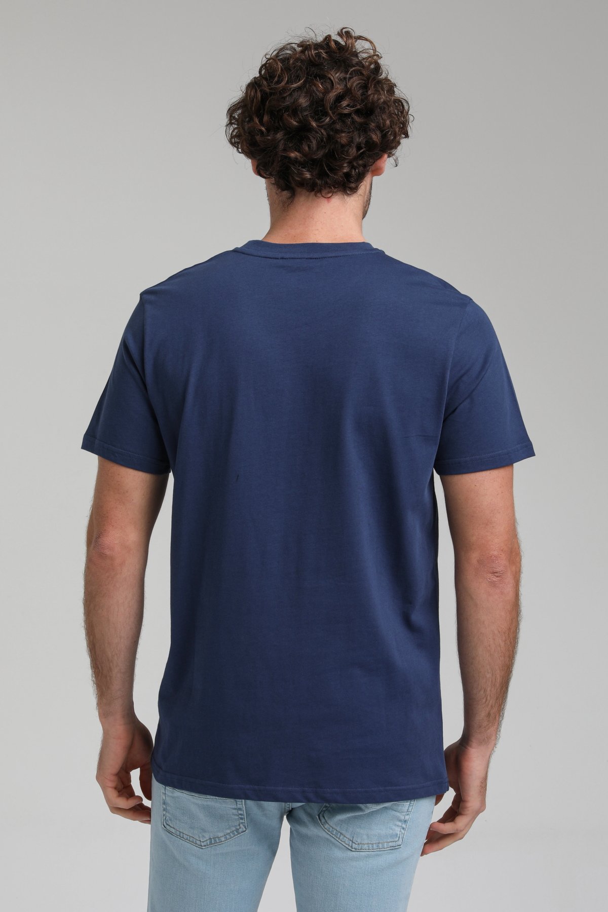 New World Polo Bisiklet Yaka İndigo Slim Fit Tişört 23SSM20295