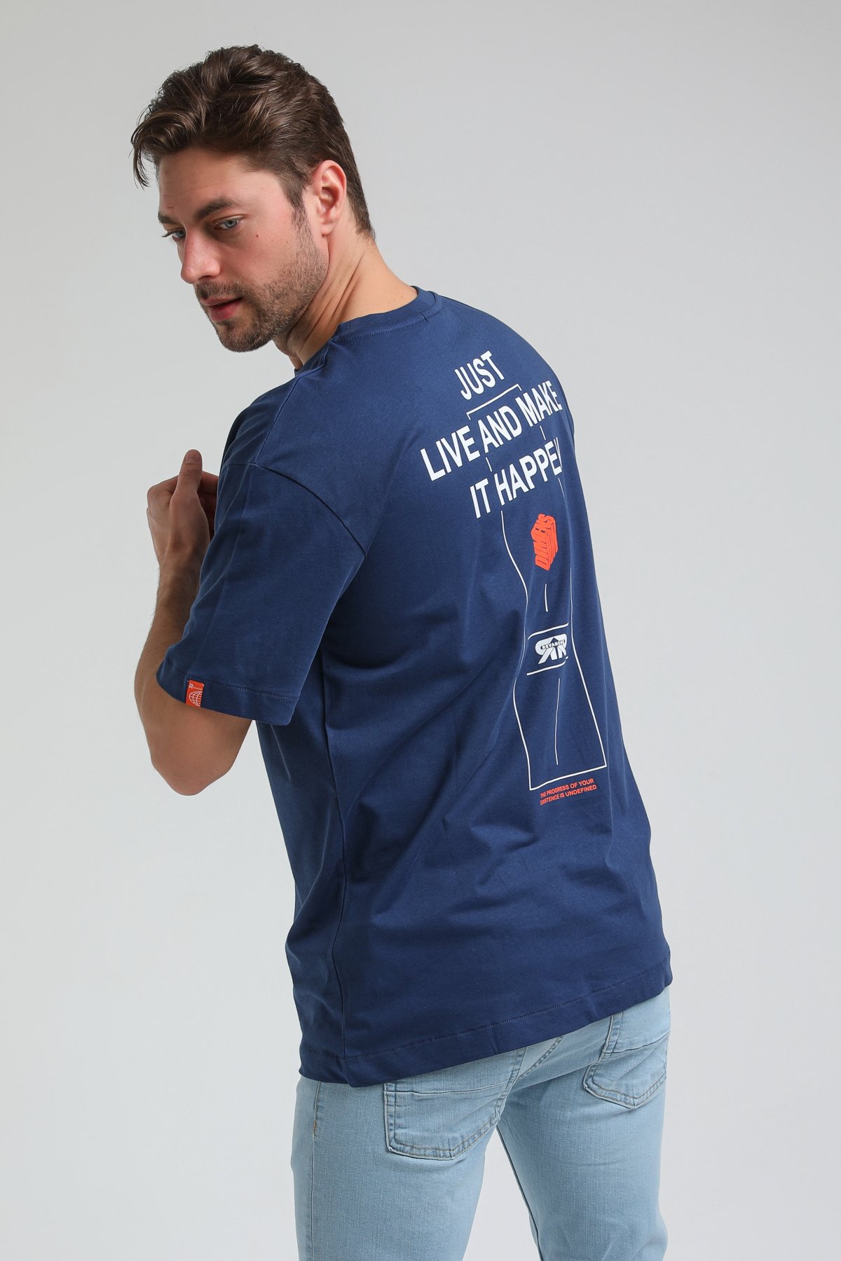 New World Polo Bisiklet Yaka İndigo Slim Fit Tişört 23SSM20335
