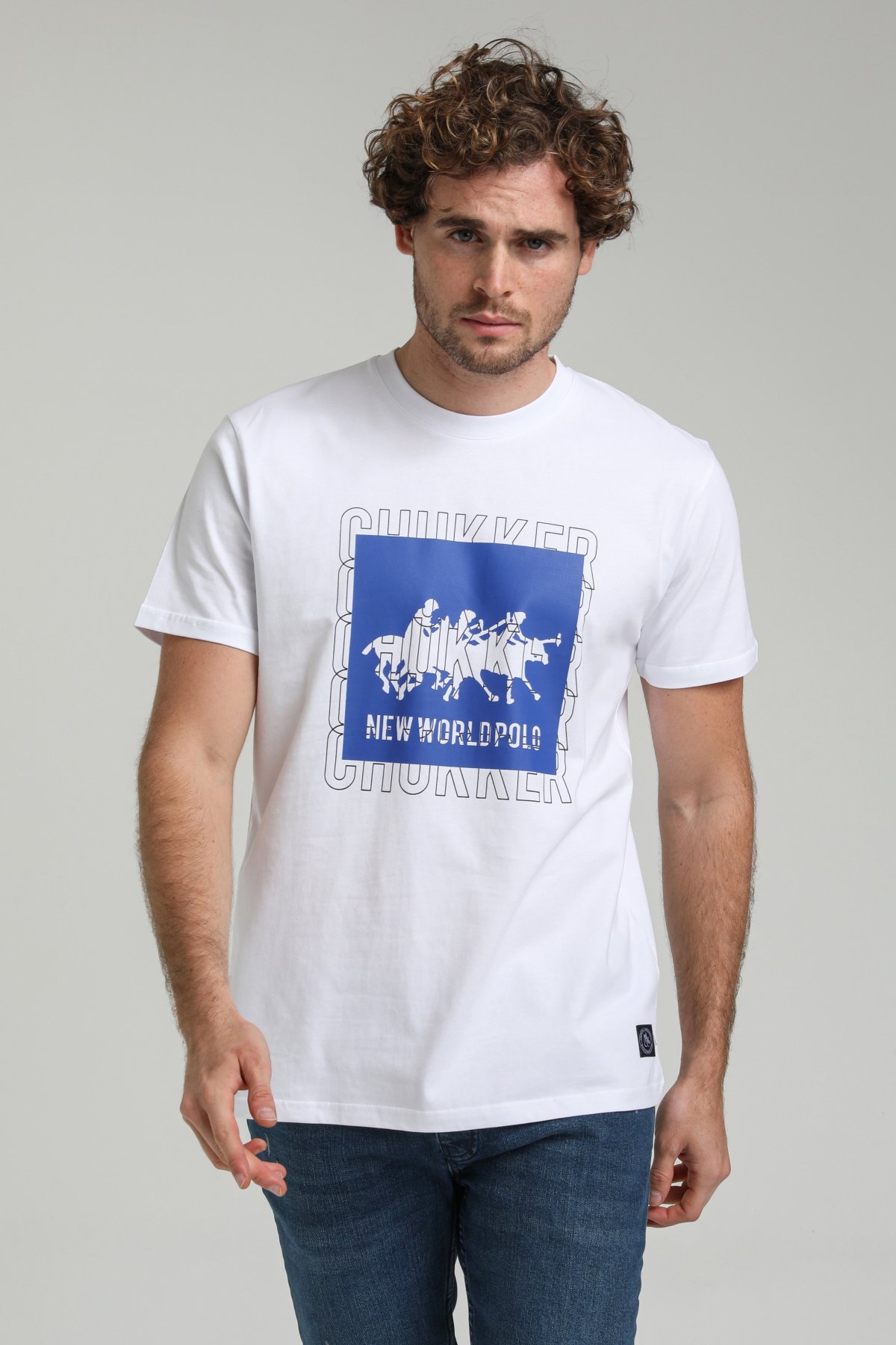 New World Polo Bisiklet Yaka İndigo Slim Fit Tişört 23SSM20295