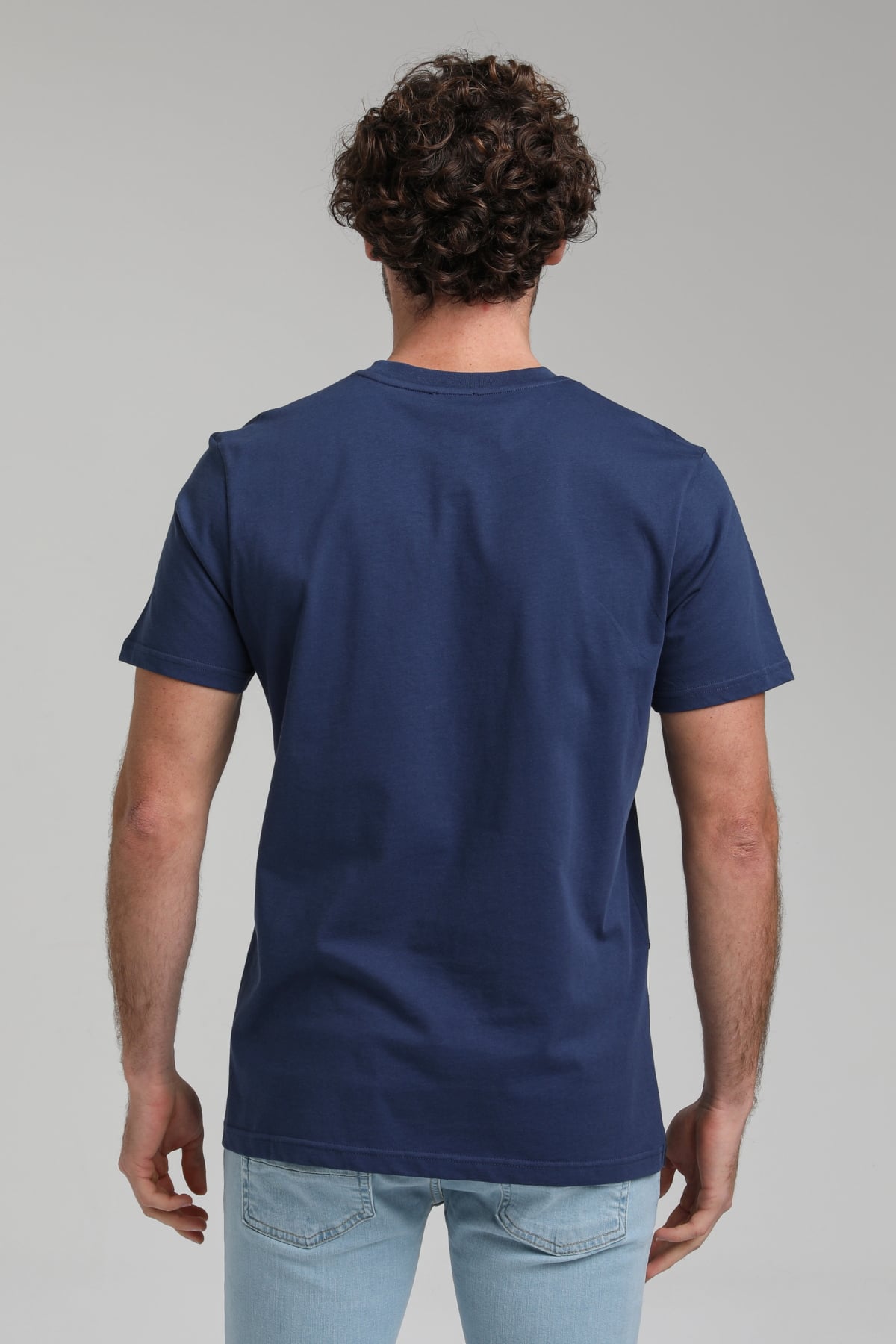 New World Polo Bisiklet Yaka İndigo Slim Fit Tişört 23SSM20310
