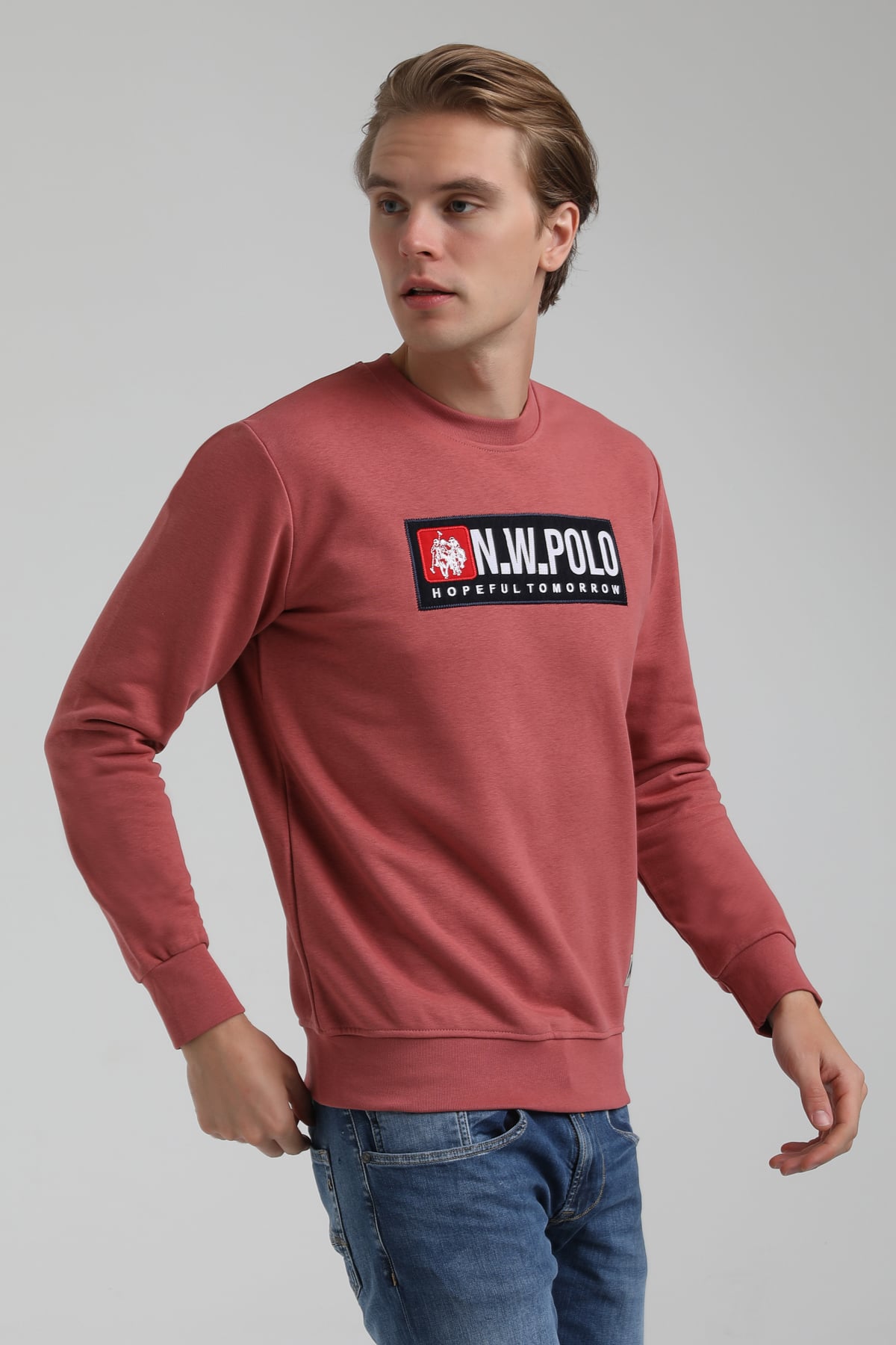 New World Polo Bisiklet Yaka Kestane Regular Sweatshirt 22FWM60127
