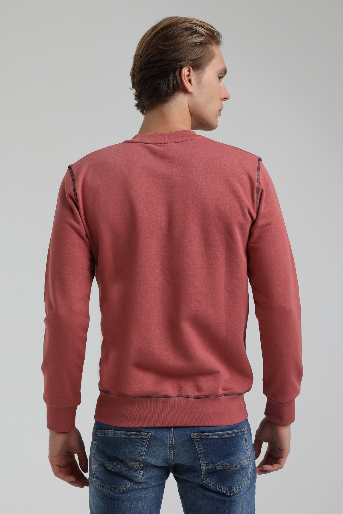 New World Polo Bisiklet Yaka Kestane Regular Sweatshirt 22FWM60121