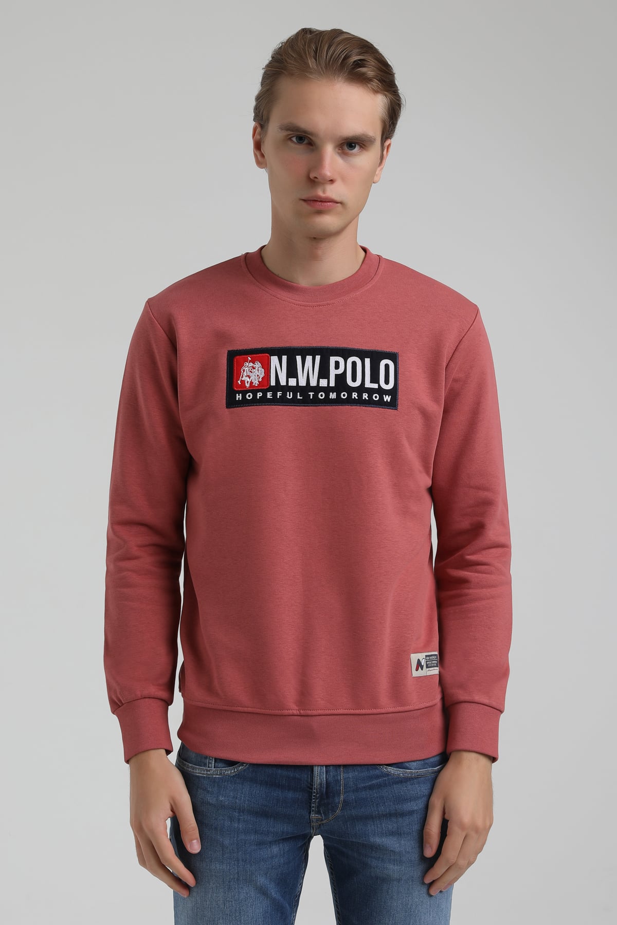 New World Polo Bisiklet Yaka Kestane Regular Sweatshirt 22FWM60127