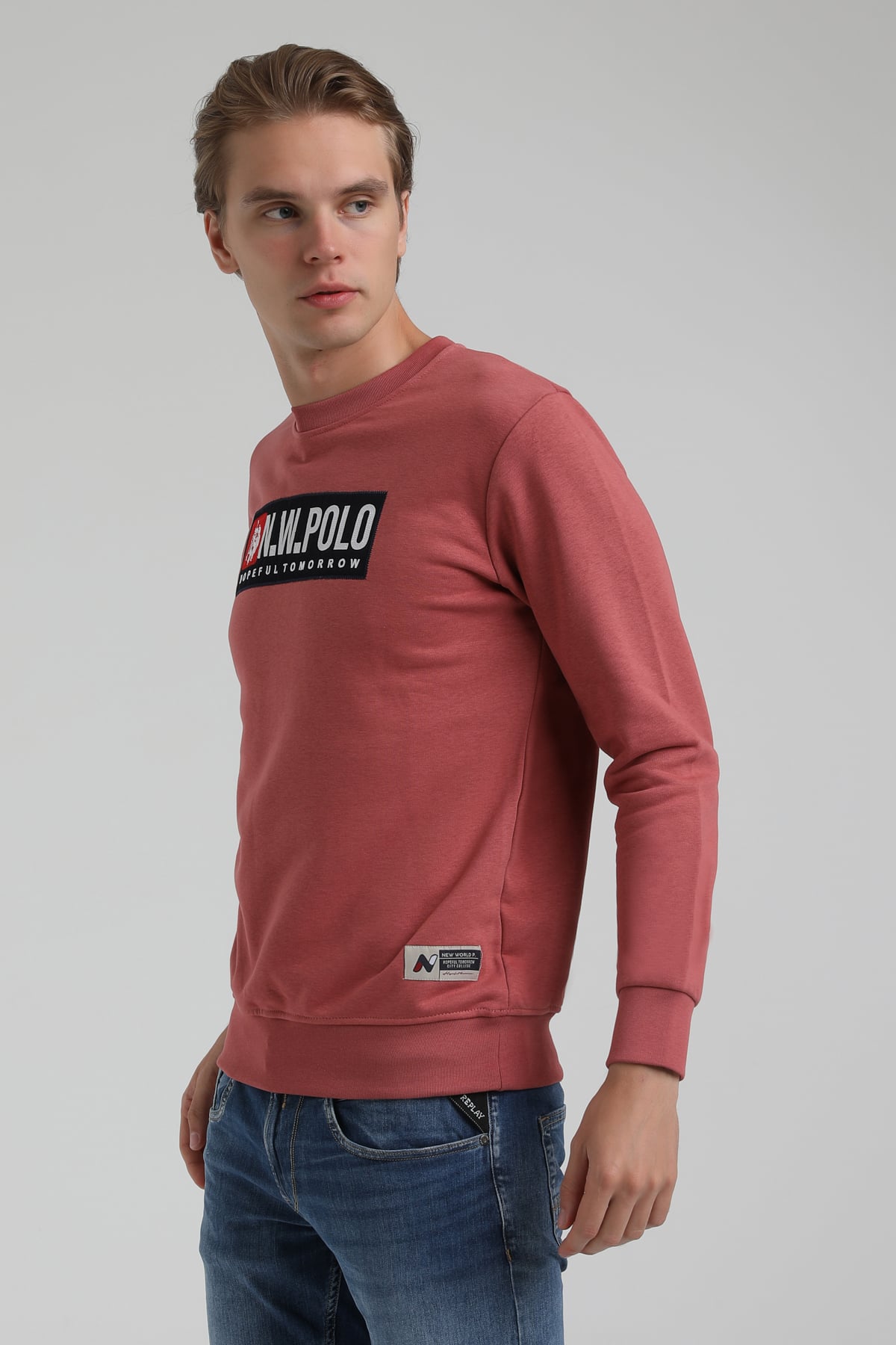 New World Polo Bisiklet Yaka Kestane Regular Sweatshirt 22FWM60127
