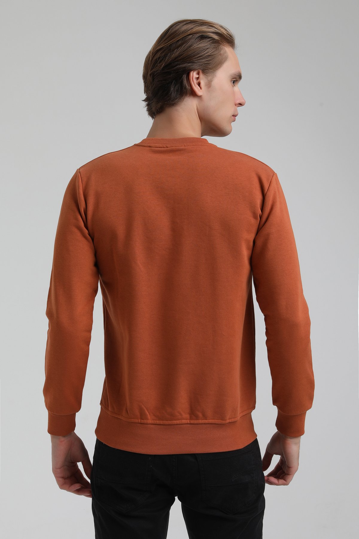 New World Polo Bisiklet Yaka Kiremit Regular Sweatshirt 22FWM60132