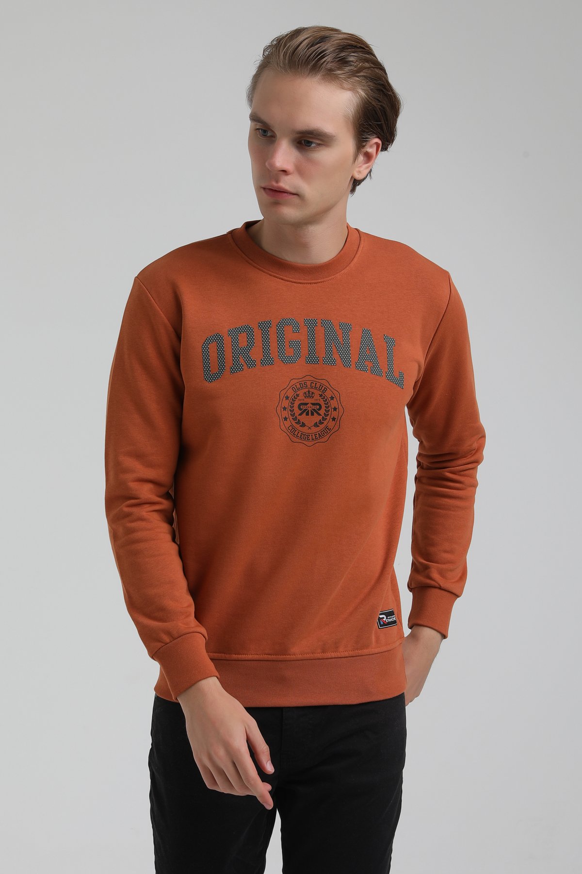 New World Polo Bisiklet Yaka Kiremit Regular Sweatshirt 22FWM60132