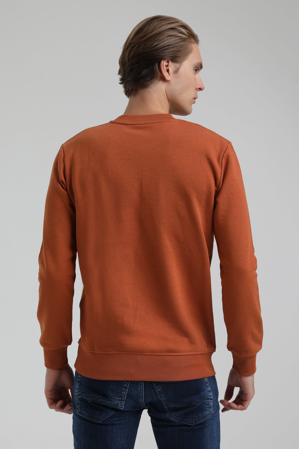 New World Polo Bisiklet Yaka Kiremit Regular Sweatshirt 22FWM60118