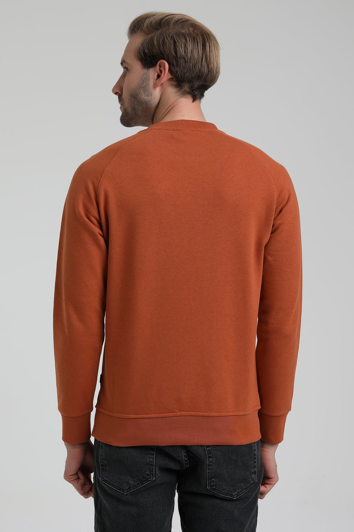New World Polo Bisiklet Yaka Kiremit Slim Fit Sweatshirt 22FWM60135