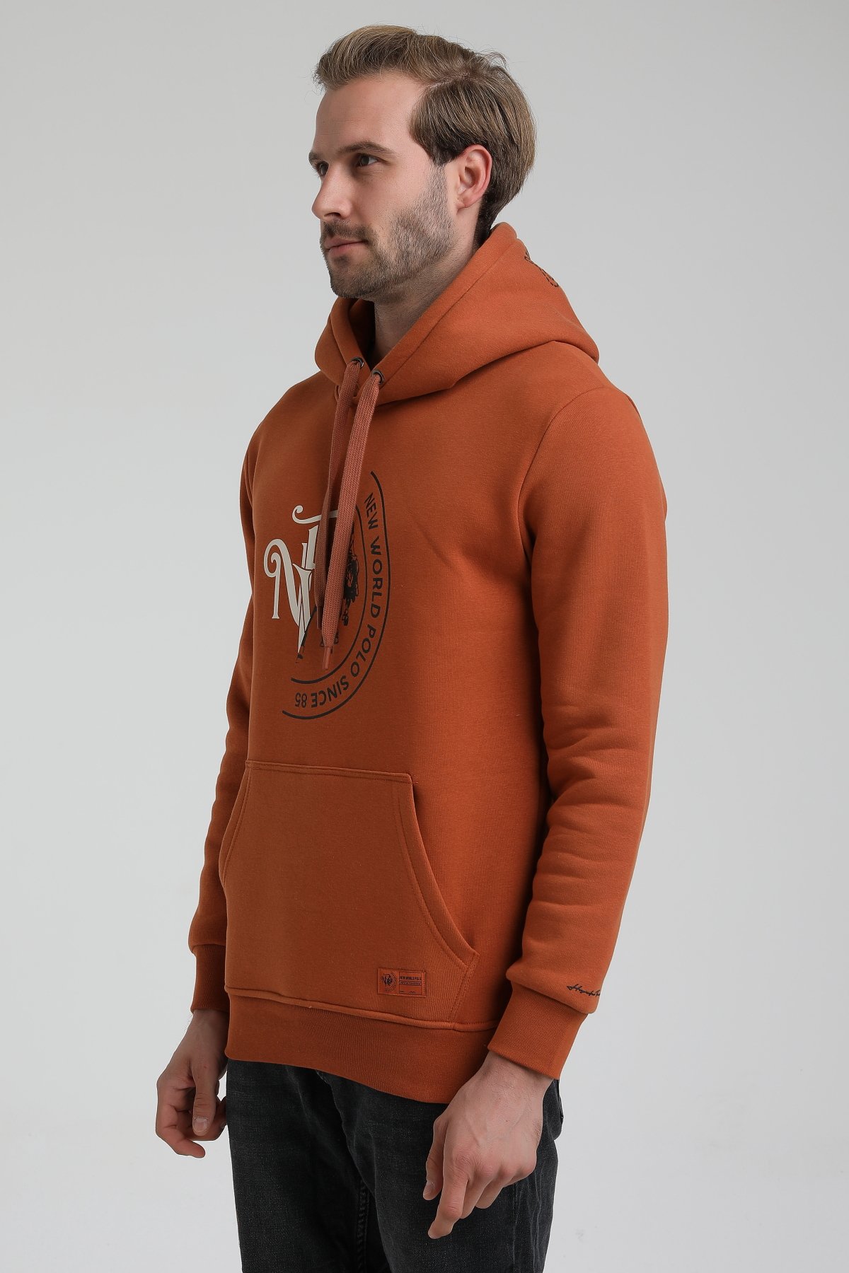 New World Polo Bisiklet Yaka Kiremit Slim Fit Sweatshirt 22FWM64030