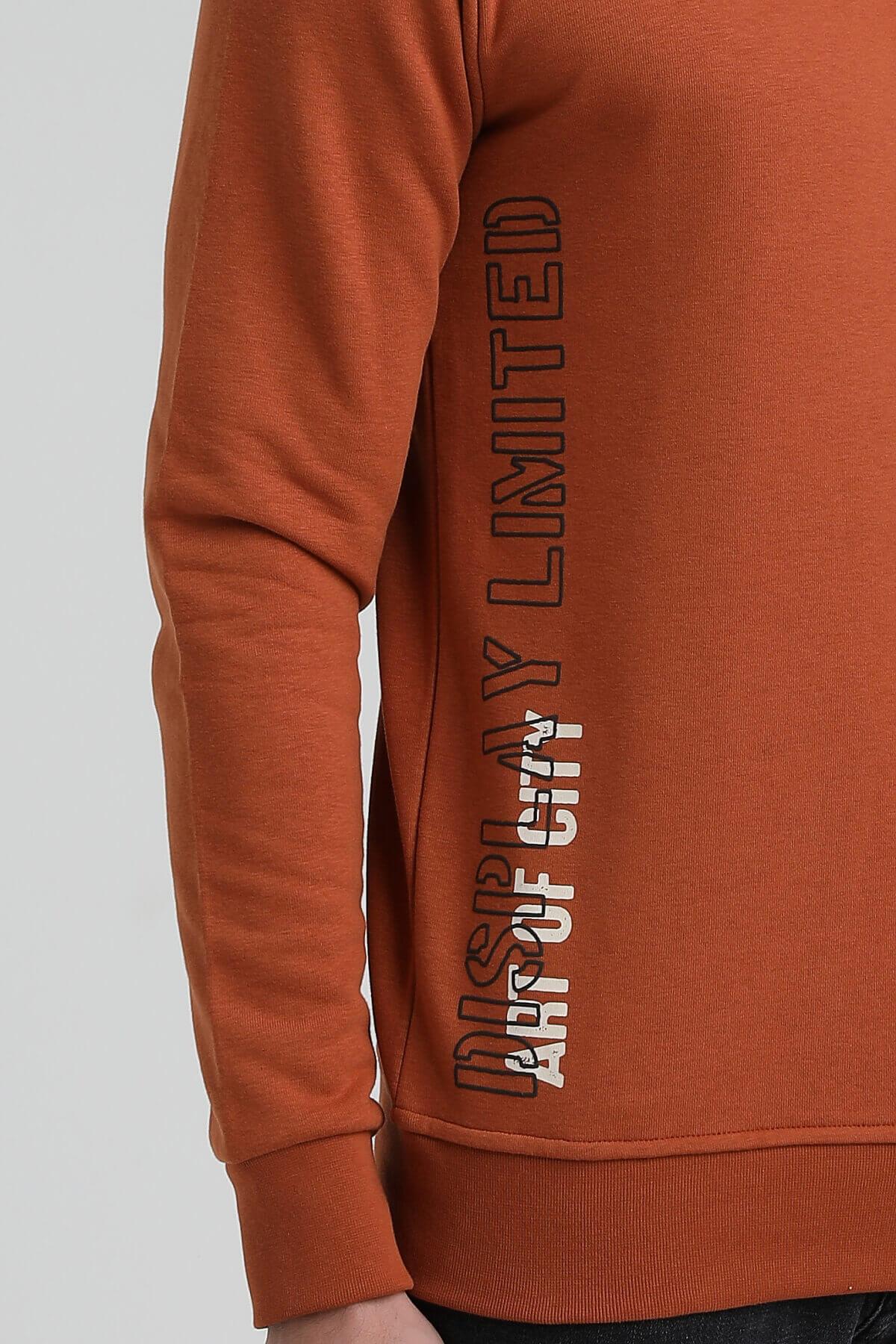 New World Polo Bisiklet Yaka Kiremit Slim Fit Sweatshirt 22FWM60122