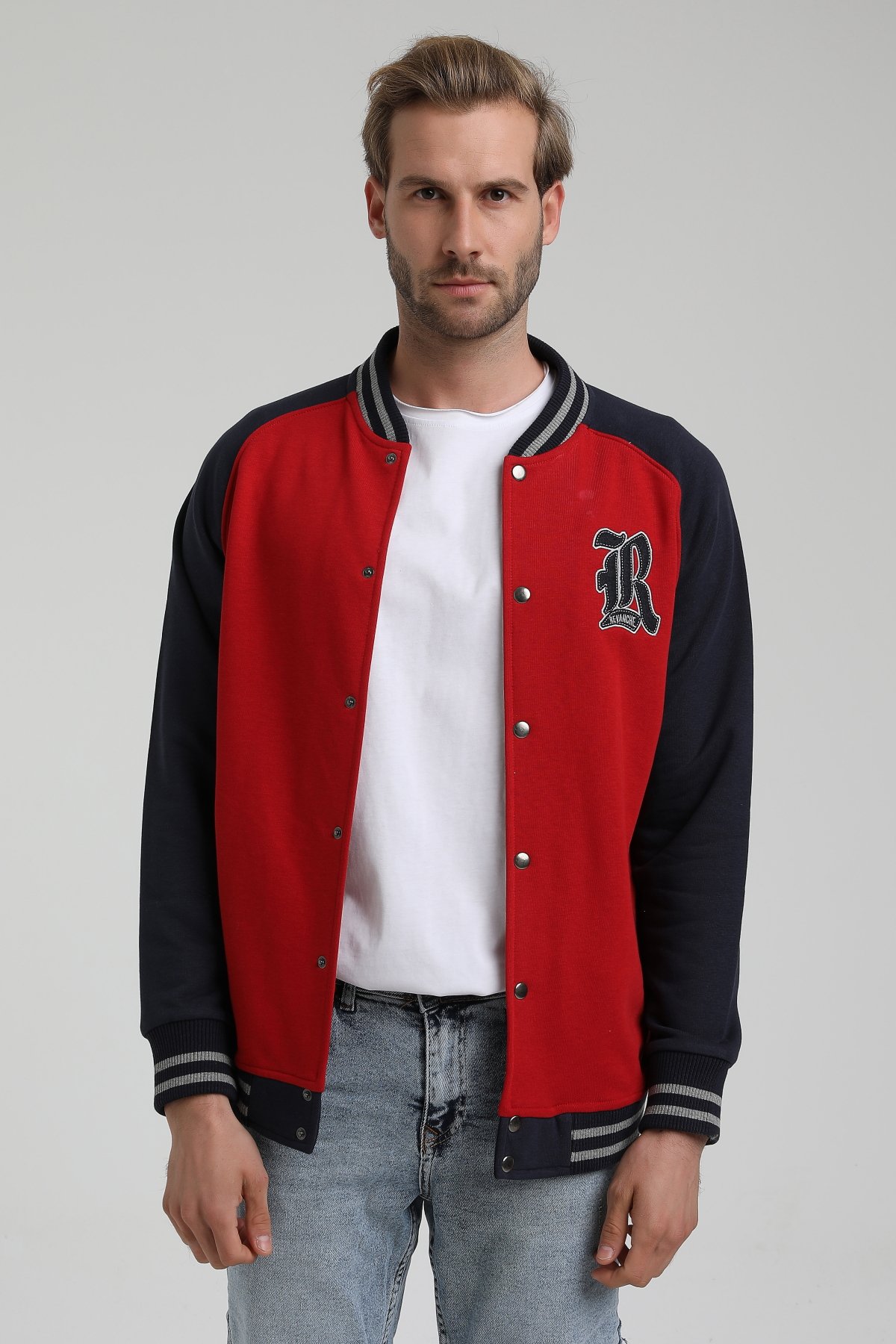 New World Polo Bisiklet Yaka Kırmızı Slim Fit Sweatshirt 22FWM60131