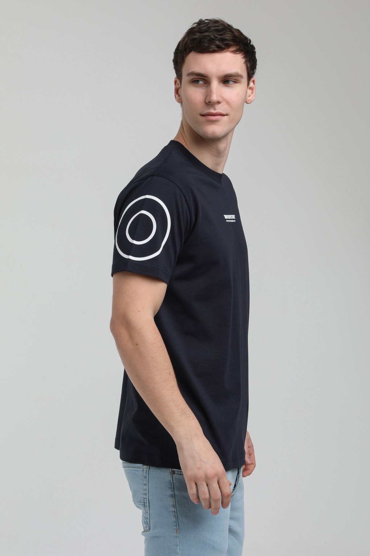 New World Polo Bisiklet Yaka Lacivert Slim Fit Tişört 23SSM20326