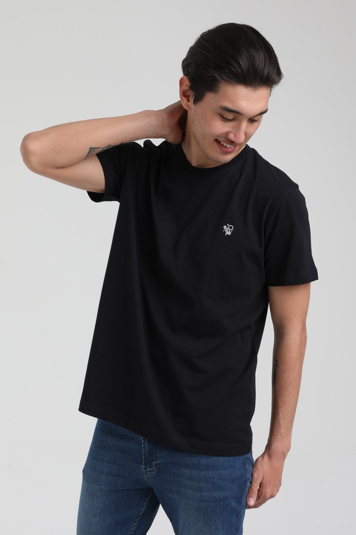 New World Polo Bisiklet Yaka Lacivert Slim Fit Tişört 22.01.T3.001