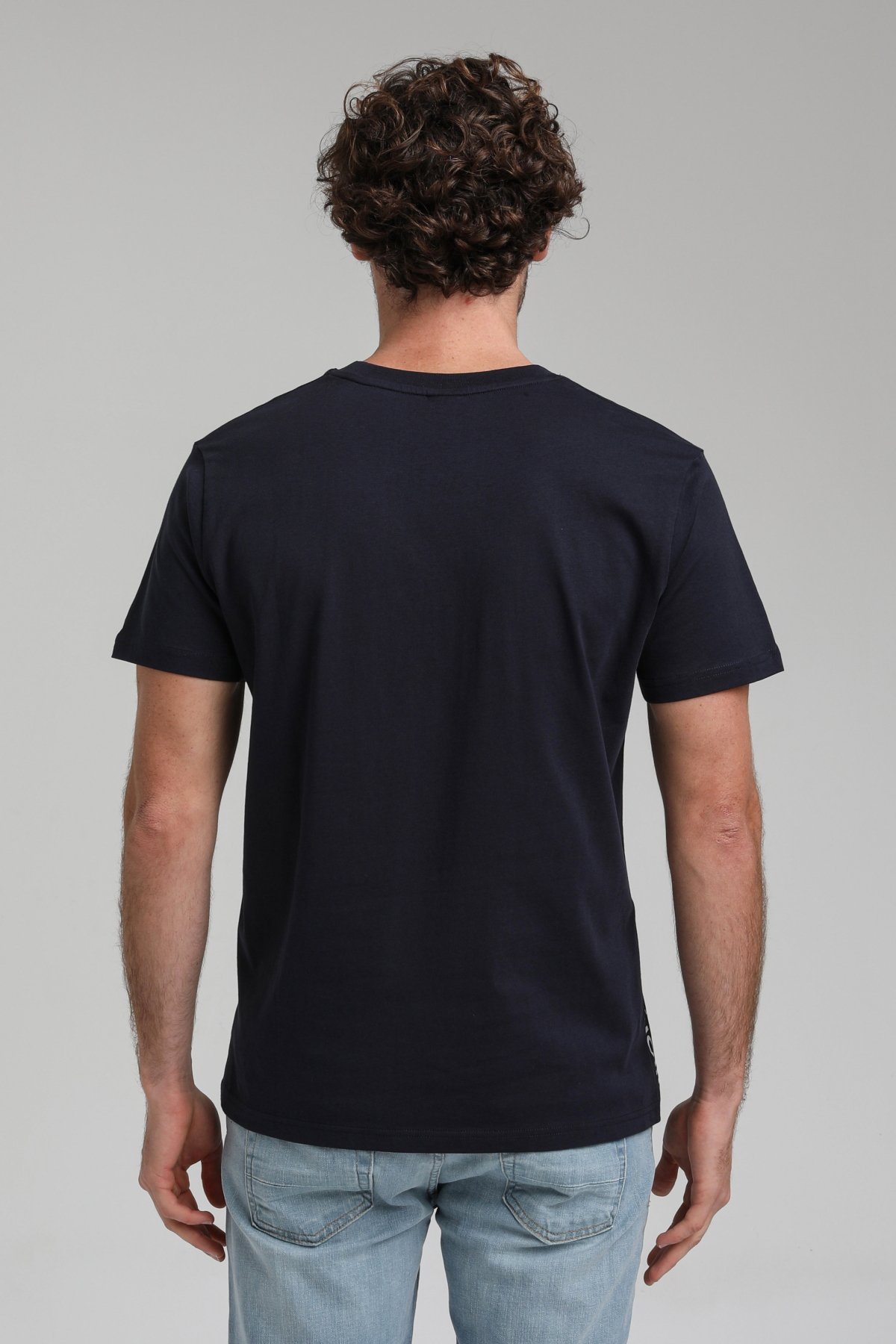 New World Polo Bisiklet Yaka Lacivert Slim Fit Tişört 23SSM20299