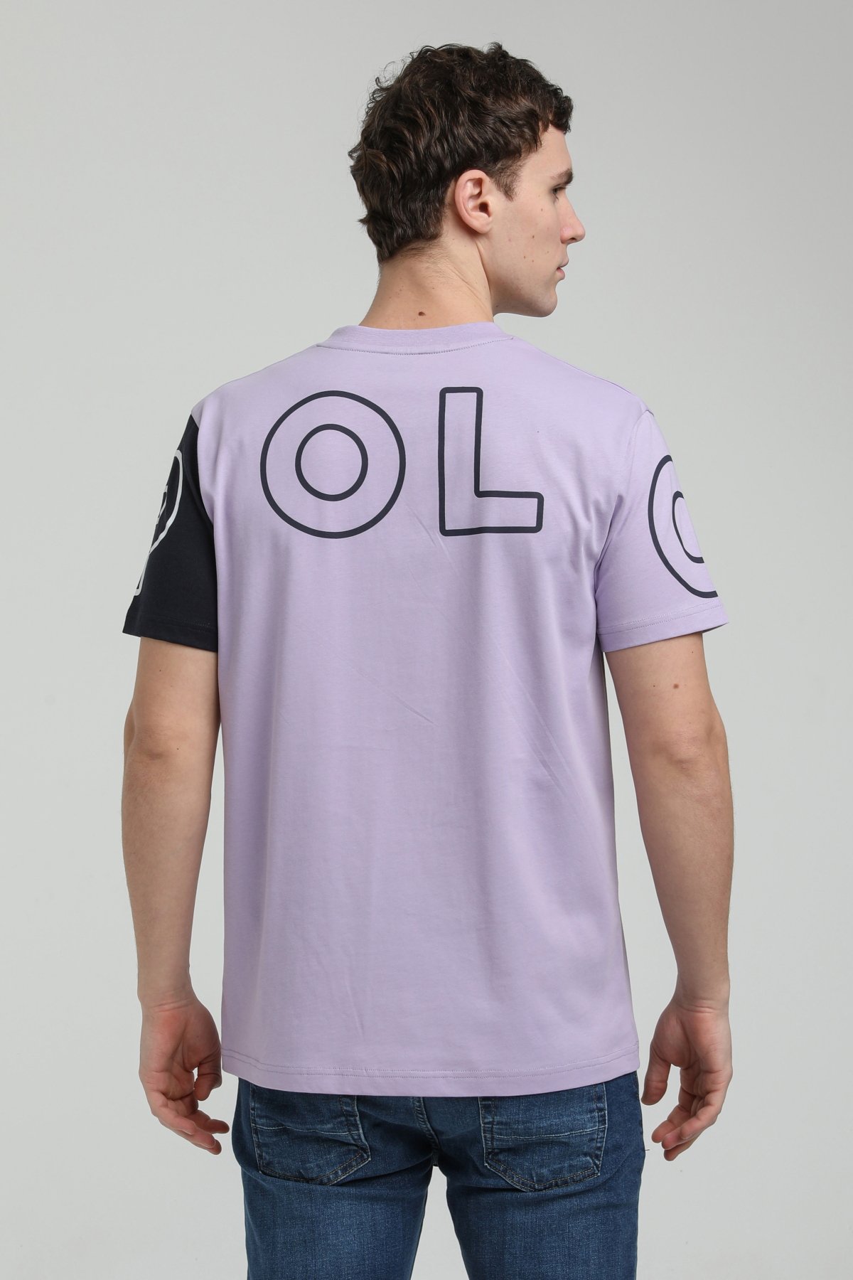 New World Polo Bisiklet Yaka Lila Slim Fit Tişört 23SSM20326