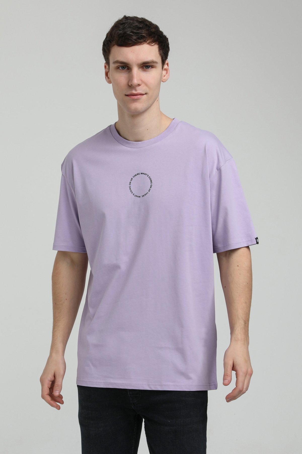 New World Polo Bisiklet Yaka Lila Slim Fit Tişört 23SSM20333