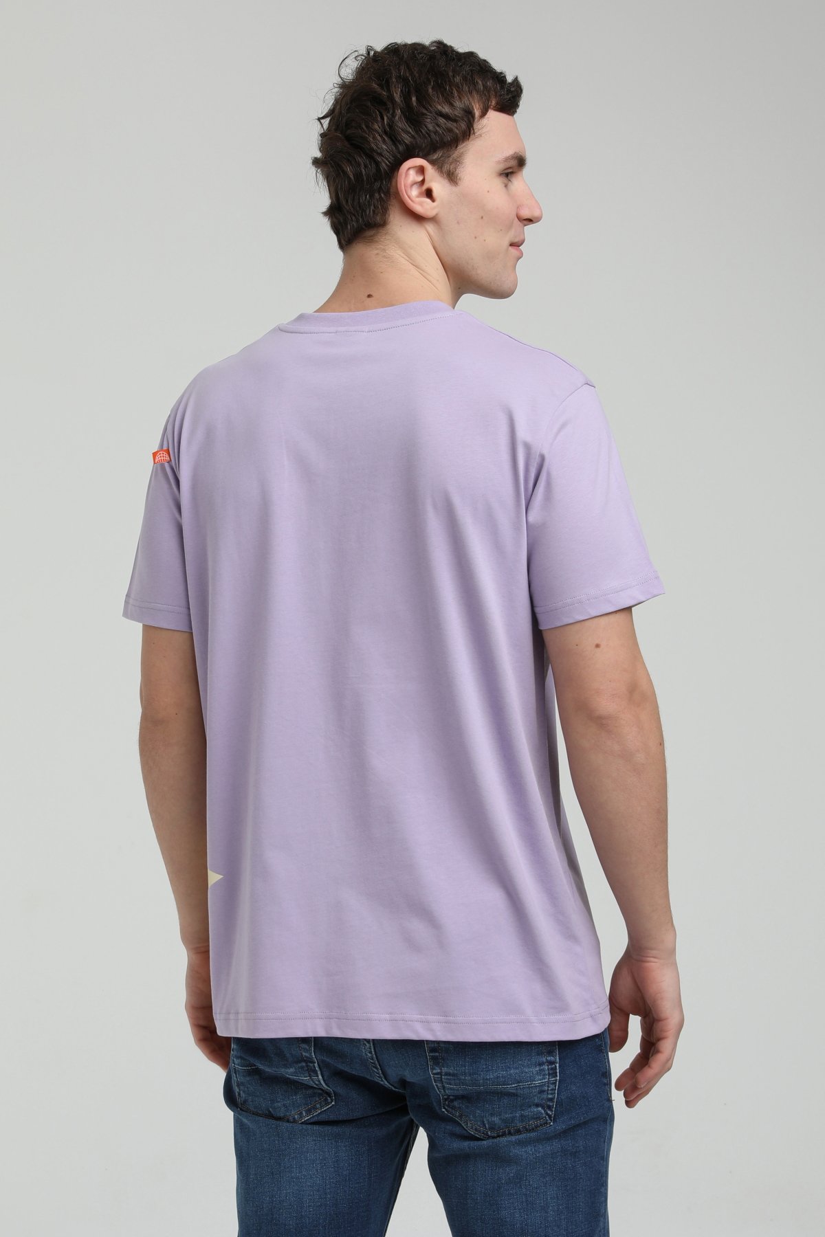 New World Polo Bisiklet Yaka Lila Slim Fit Tişört 23SSM20324