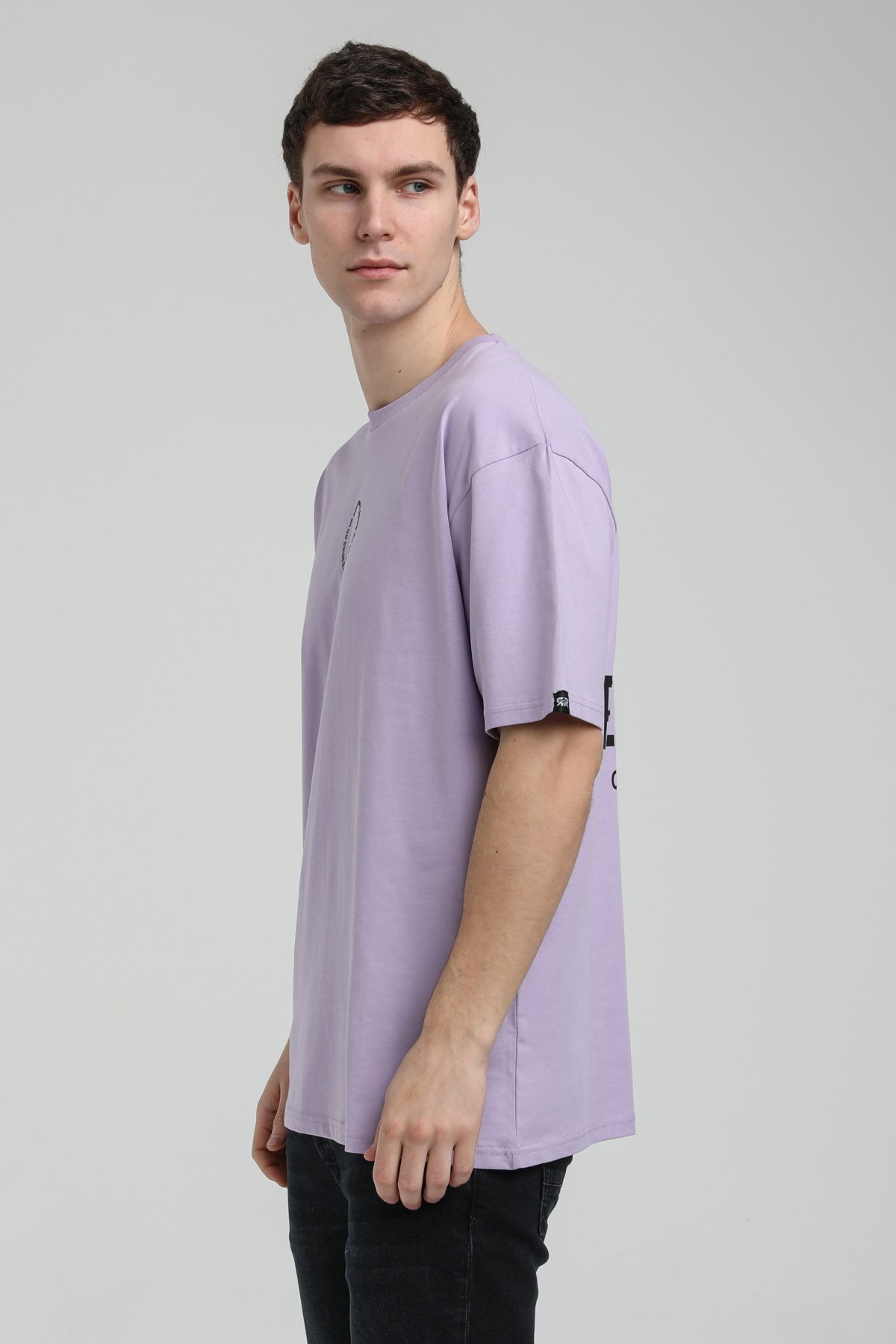 New World Polo Bisiklet Yaka Lila Slim Fit Tişört 23SSM20333
